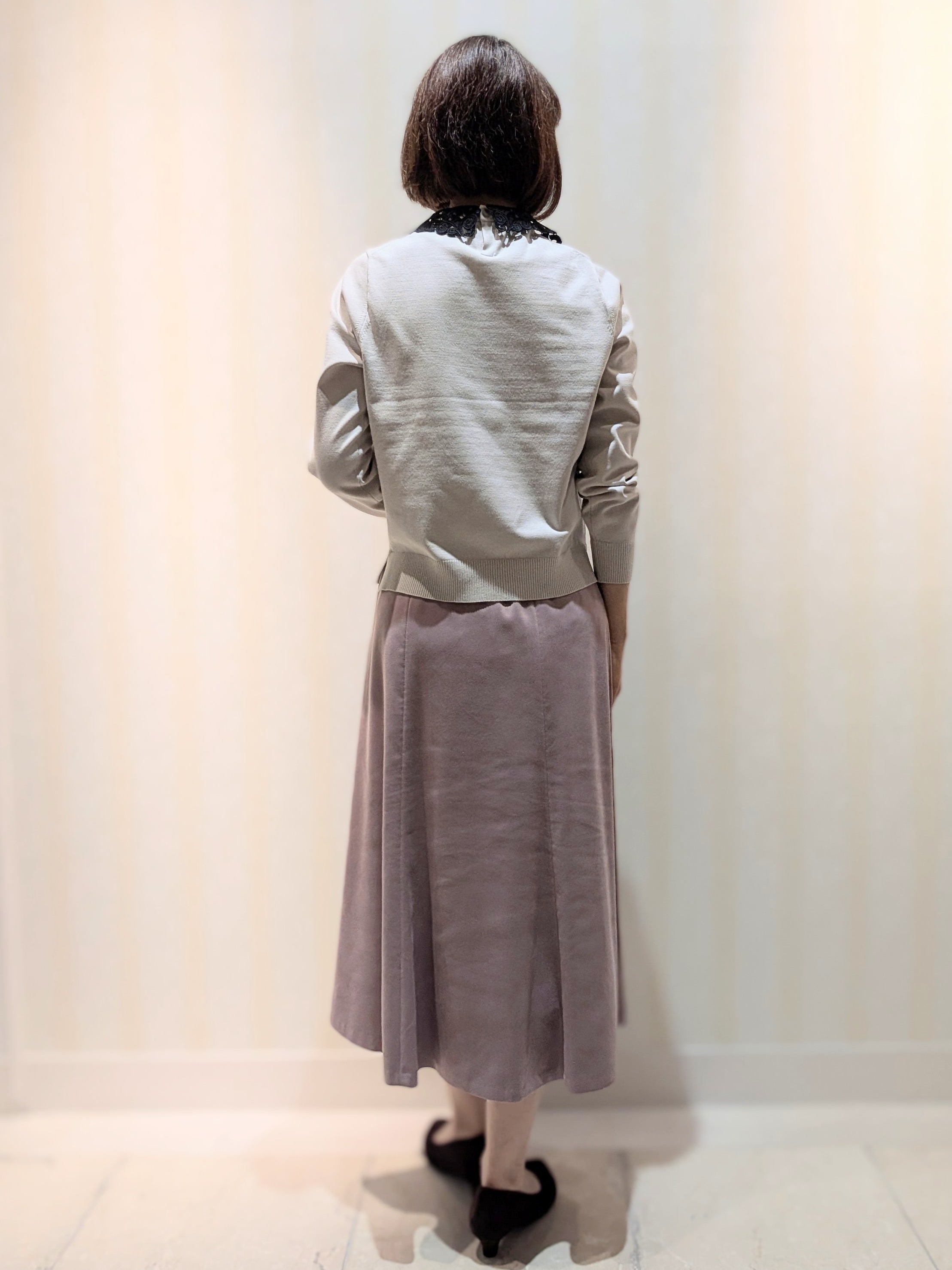 Ariさんの「Reflect｜【付け衿】レース衿付きストレッチニット」を使ったコーディネート