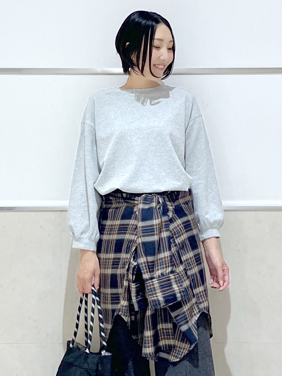 eriko さんの「Dessin｜【洗える/7色展開/XS-L】バックヘンリーミニ裏毛 長袖」を使ったコーディネート