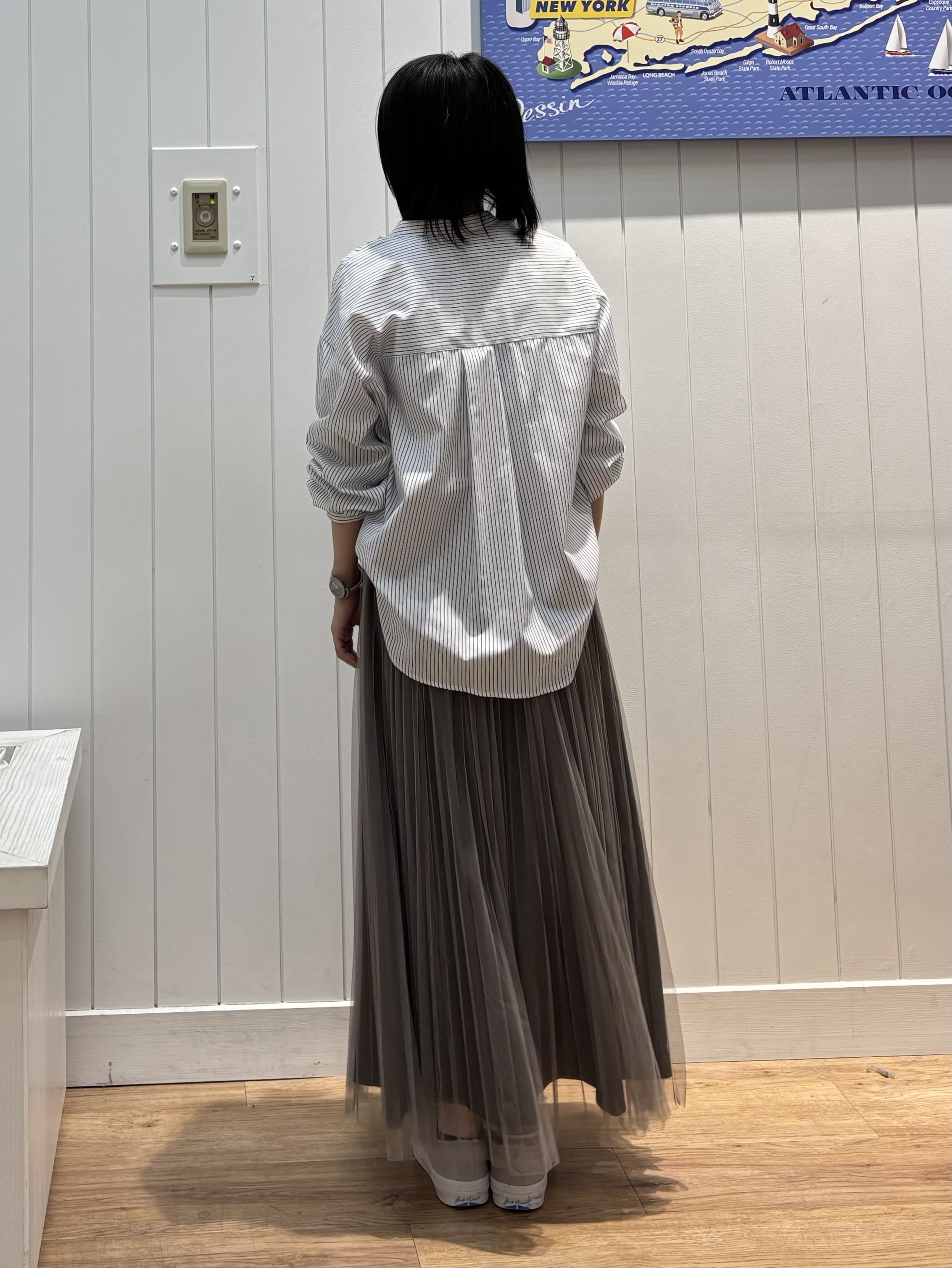 OKADAさんの「Dessin｜【高レビュー/洗える/7色展開】フロントフリルブラウス」を使ったコーディネート
