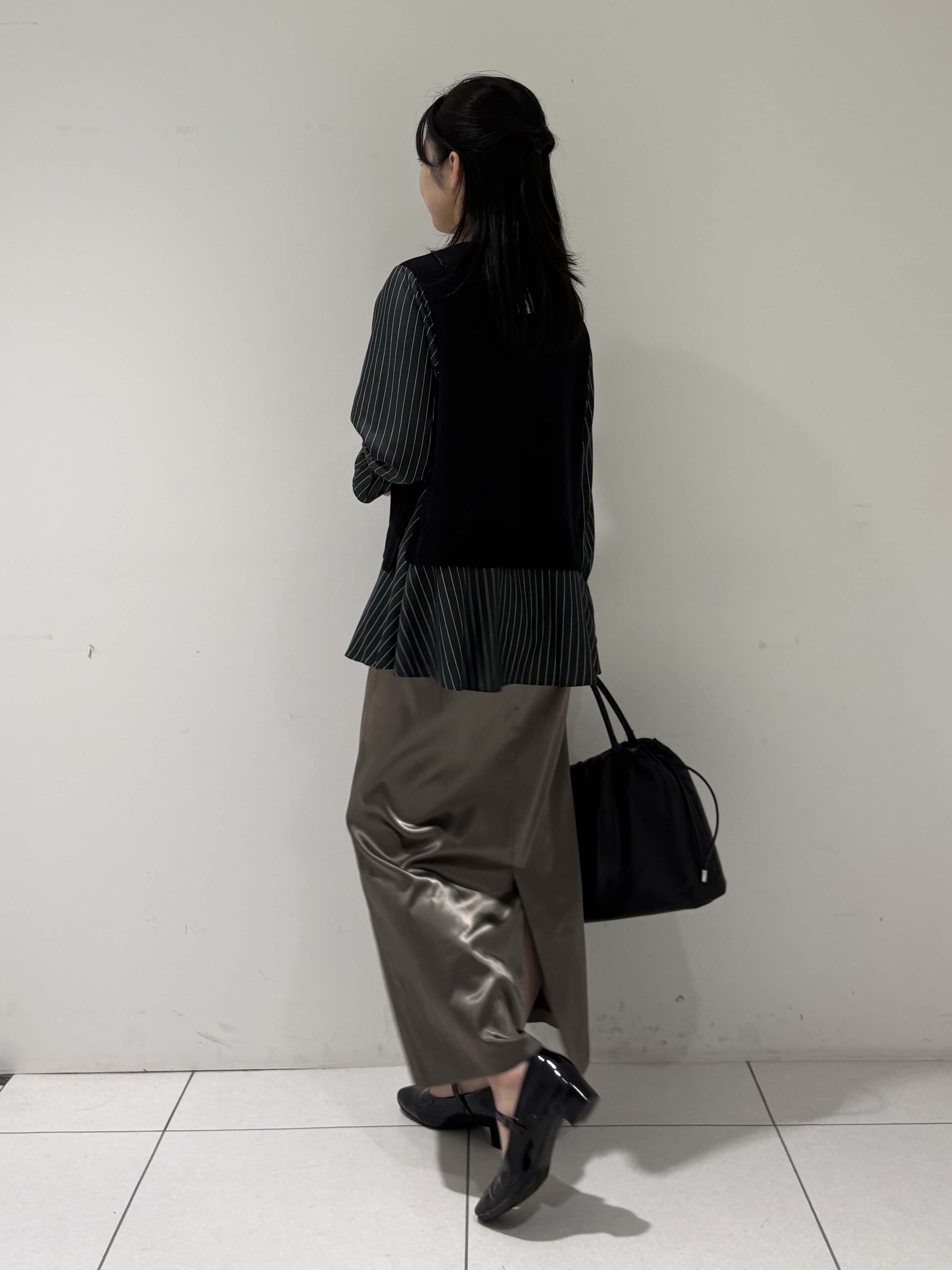 momokoさんの「INDIVI｜【洗える／1枚でコーデ完成】重ね着風ニットトップス」を使ったコーディネート