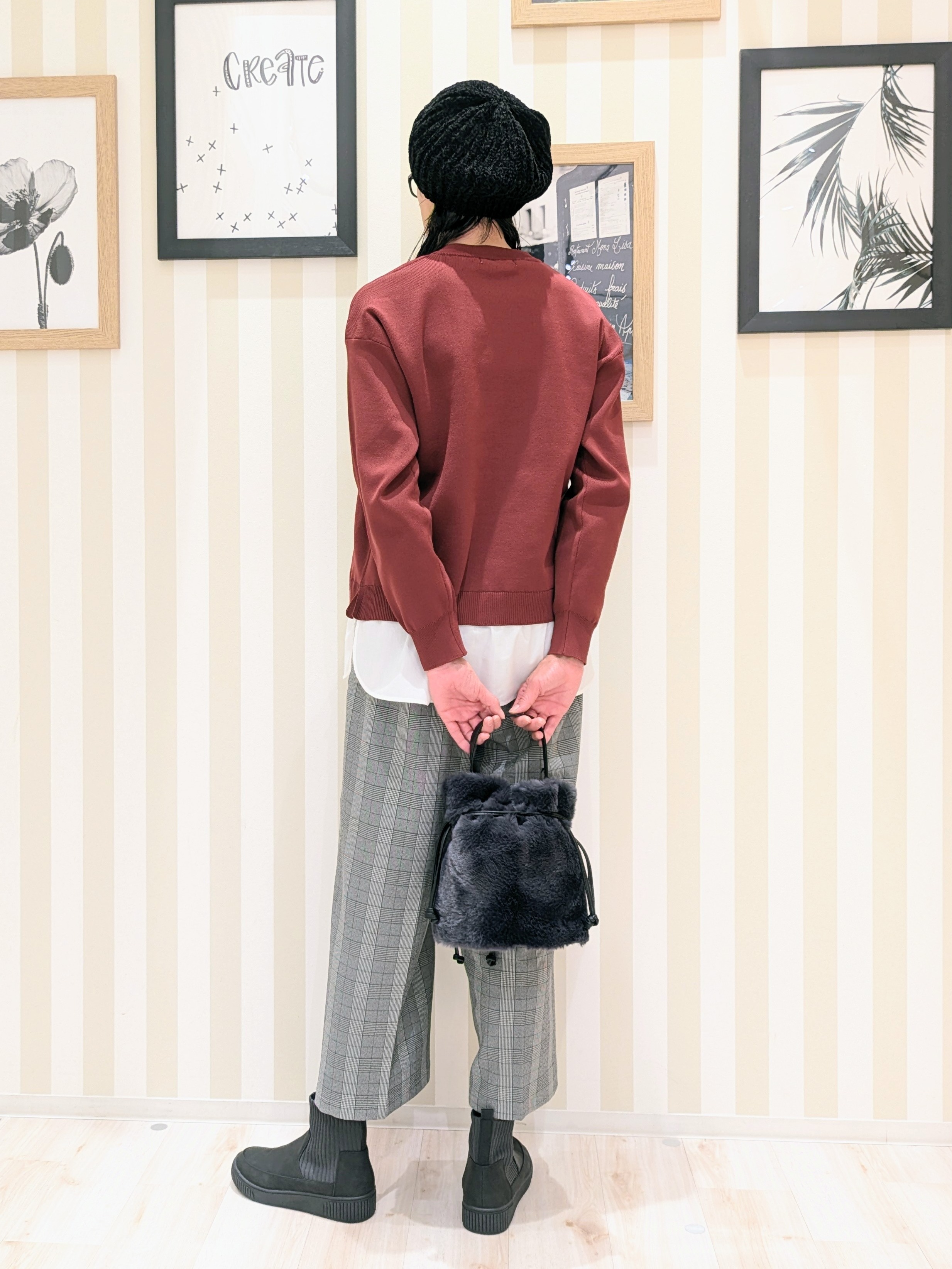 Mikiさんの「SHOO･LA･RUE｜【S-LL】着るだけできまる シャツレイヤード風 スポンディッシュニット」を使ったコーディネート