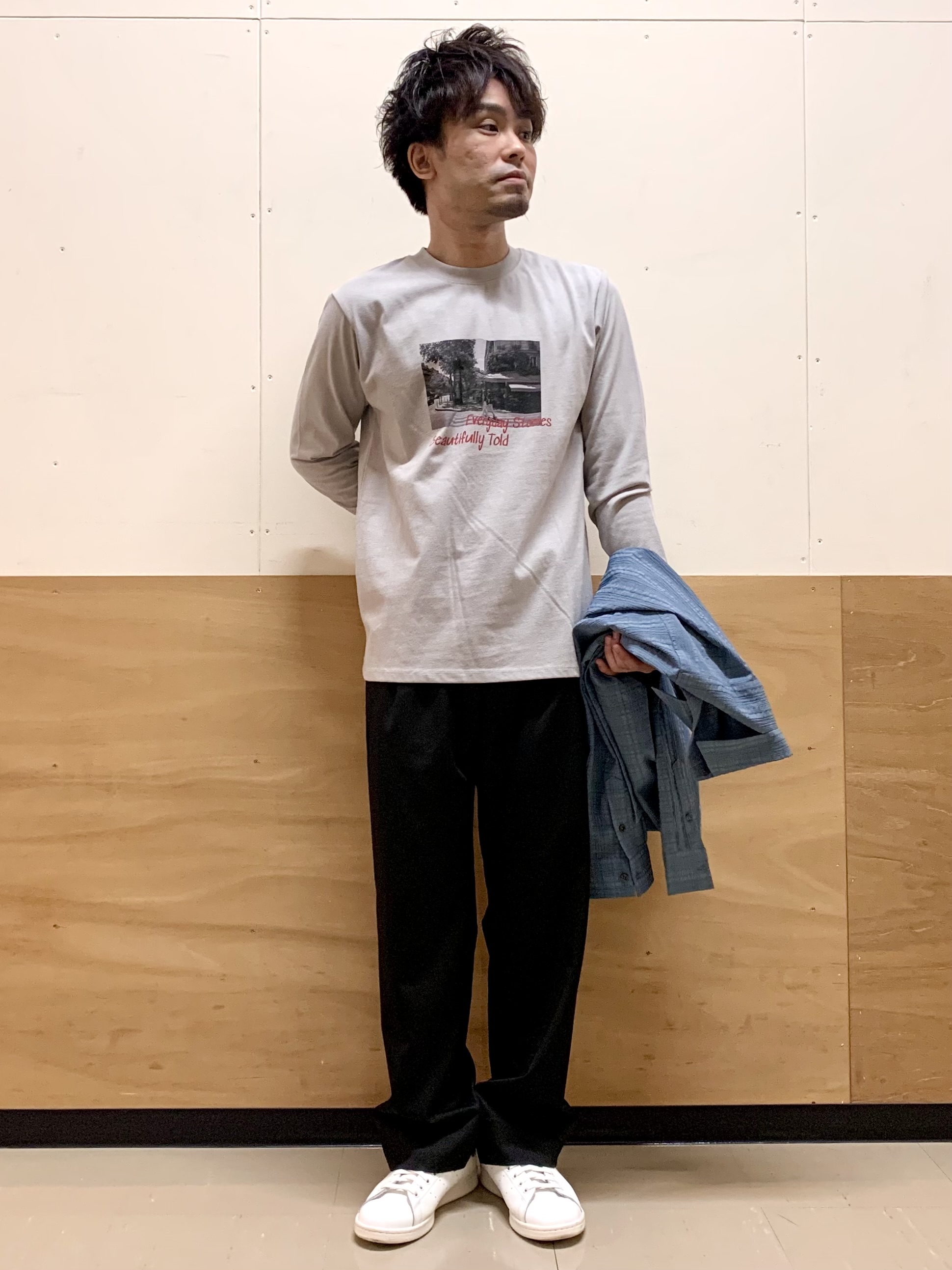 MATUさんの「THE SHOP TK｜【洗濯機OK】格子織 長袖シャツ」を使ったコーディネート