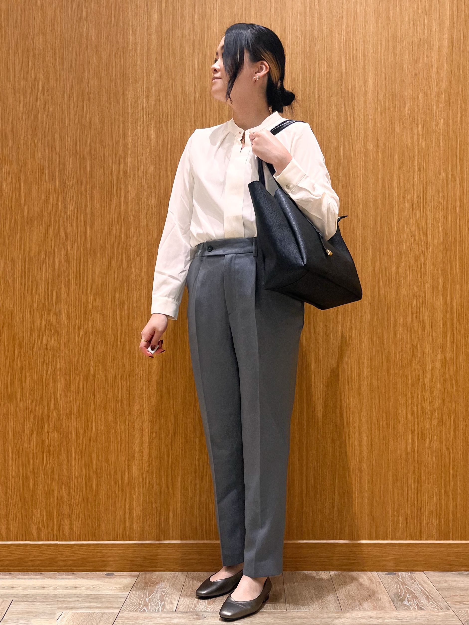 aさんの「OPAQUE.CLIP｜【セットアップ可】ストレッチツイルテーラードジャケット《防シワ／洗濯機OK》」を使ったコーディネート