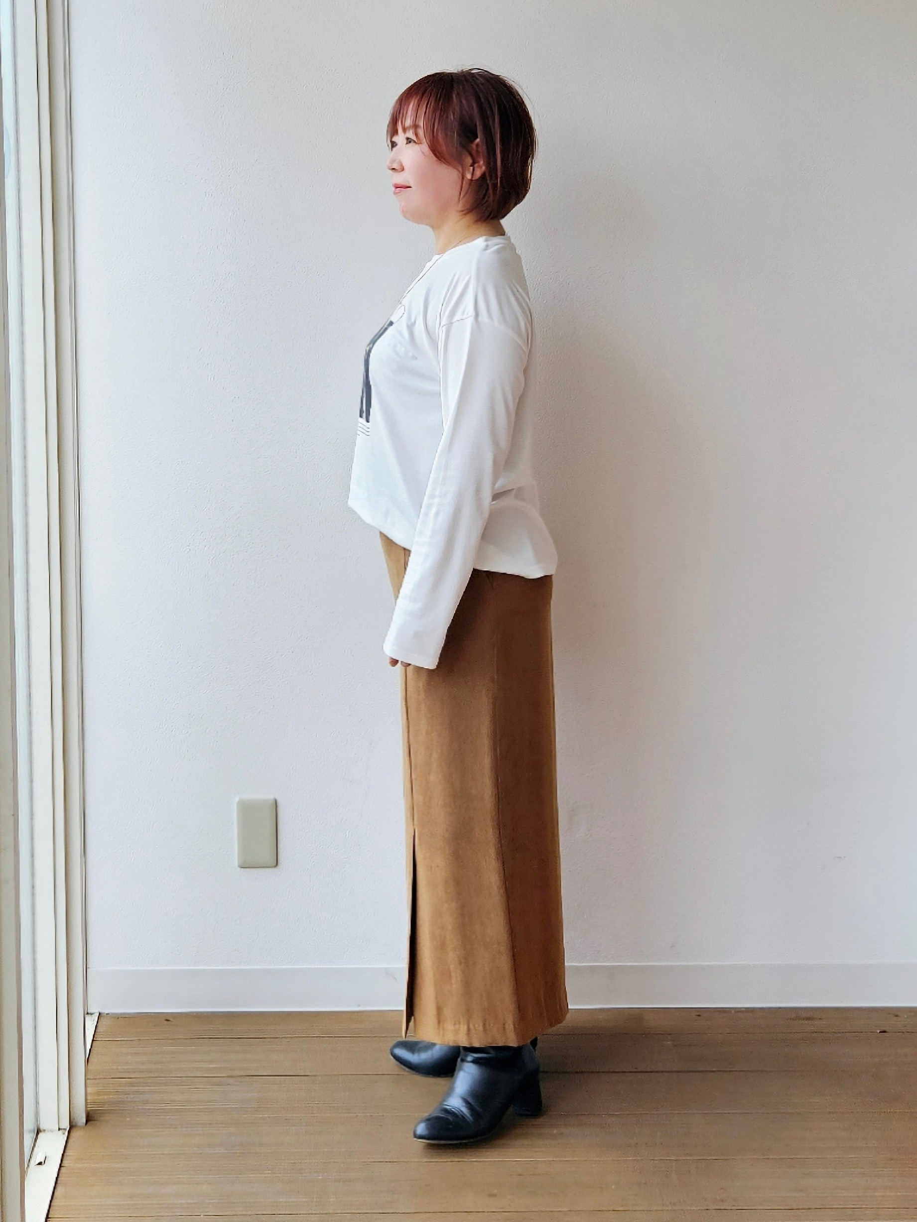 やじまさんの「UNTITLED｜【ロゴ・プリント】フォトグラフィックロンT」を使ったコーディネート