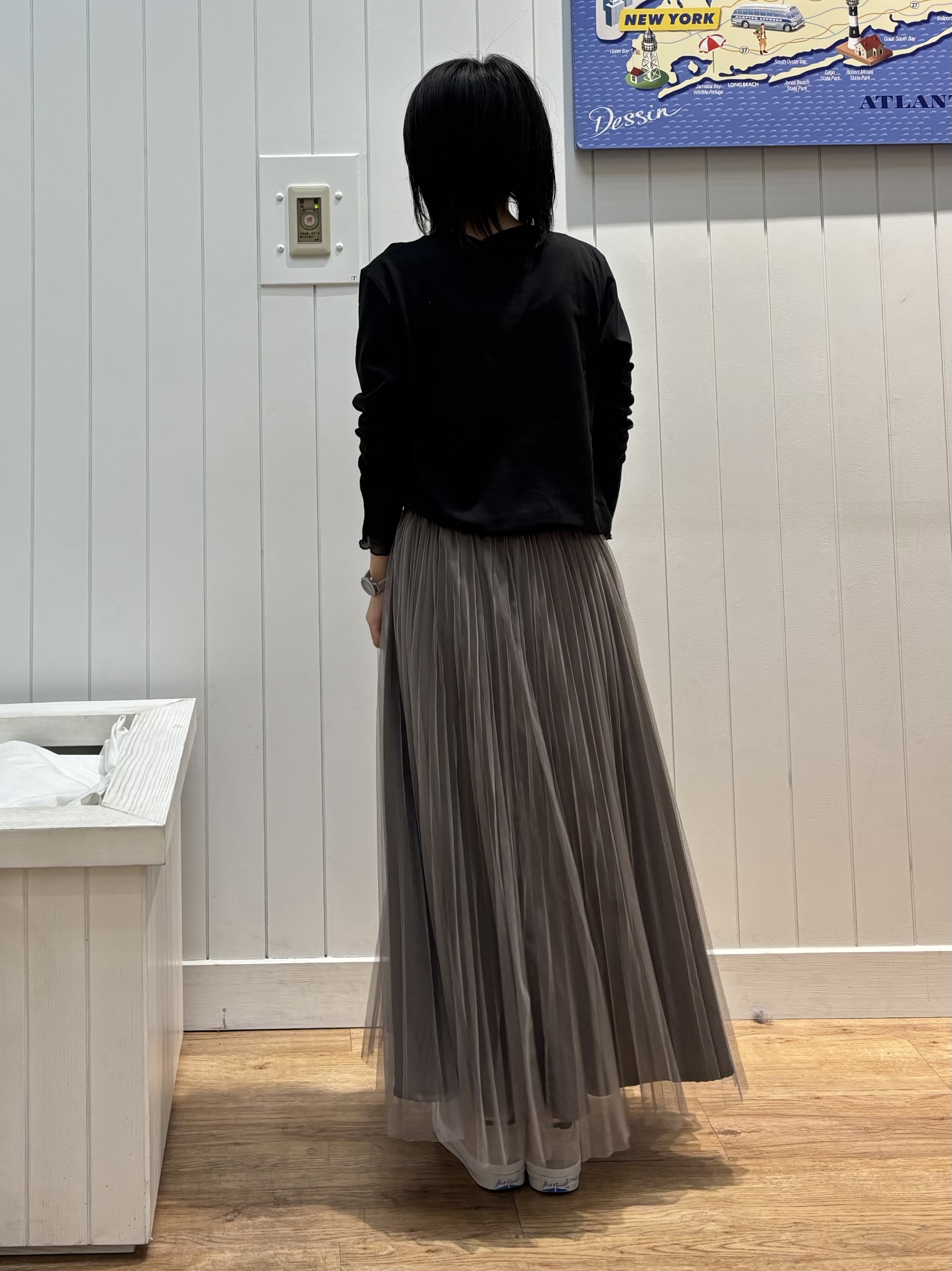 OKADAさんの「Dessin｜シアー切り替えクルーネックカットソー」を使ったコーディネート