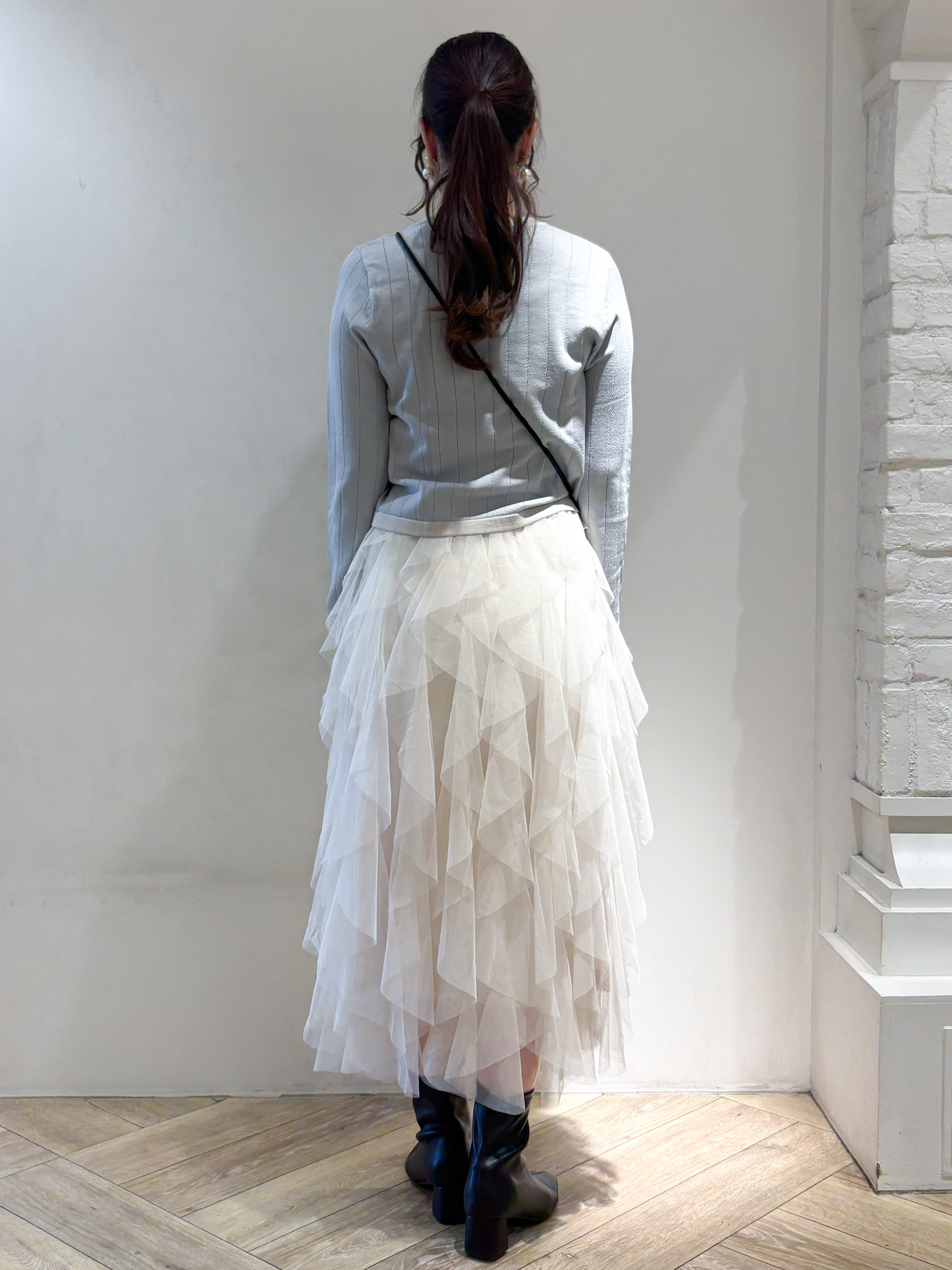 sayaさんの「index｜バイカラークルーネックカーディガン【洗濯機OK】」を使ったコーディネート