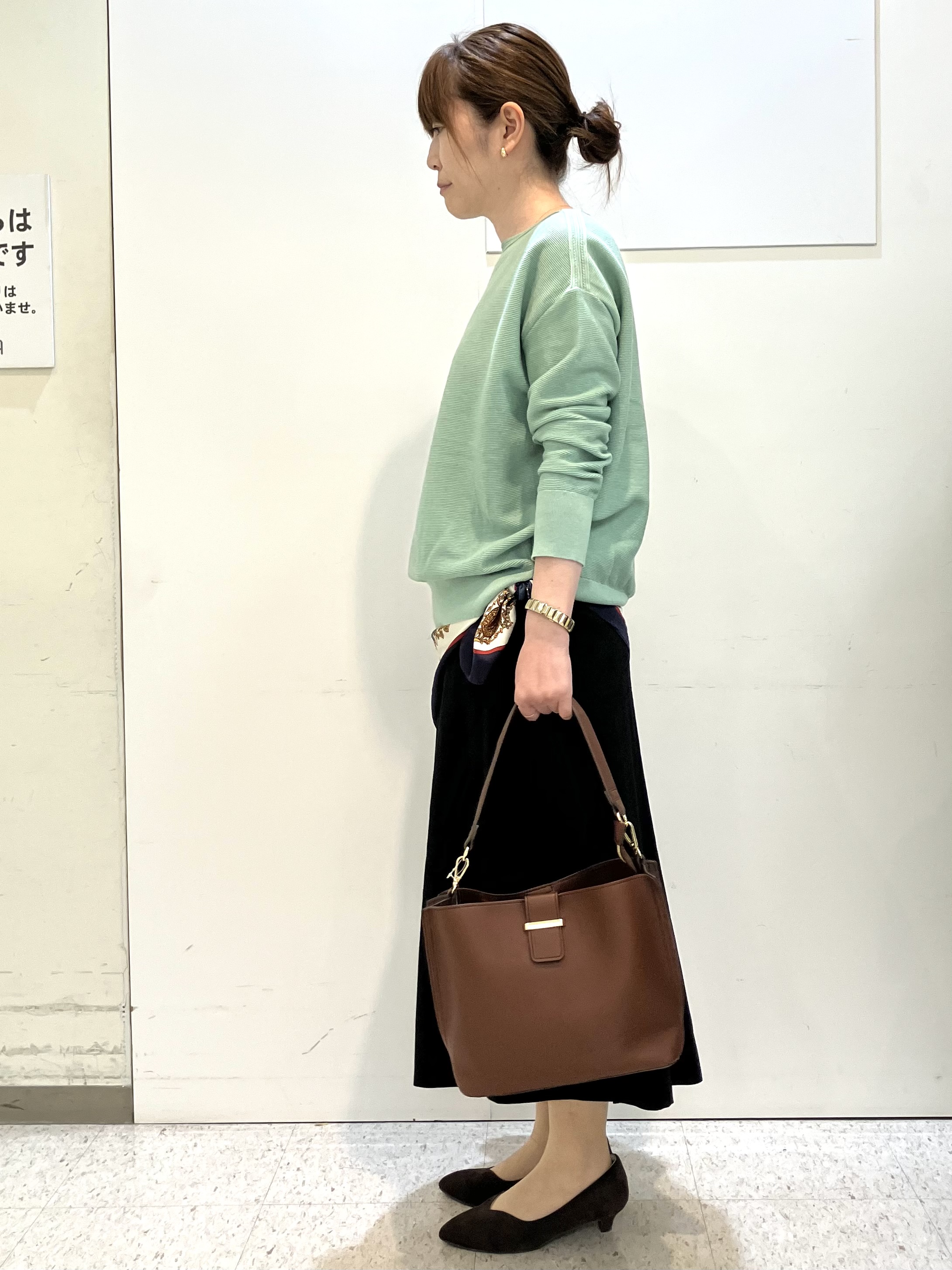 kozuさんの「Reflect｜ボートネックニットトップス」を使ったコーディネート