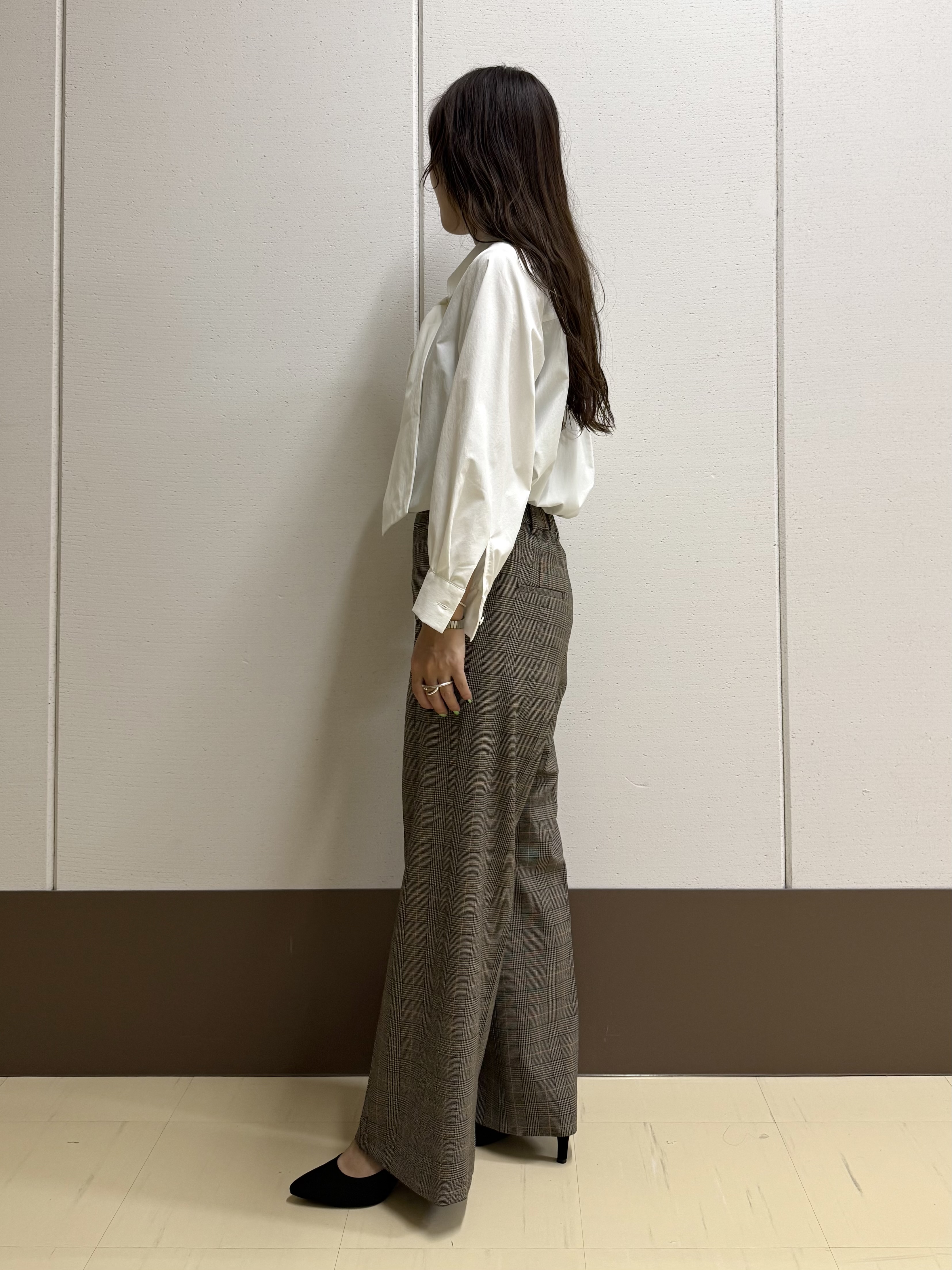 mamiさんの「INDIVI｜【ストレッチ◎】取外し可ボウタイシャツ」を使ったコーディネート