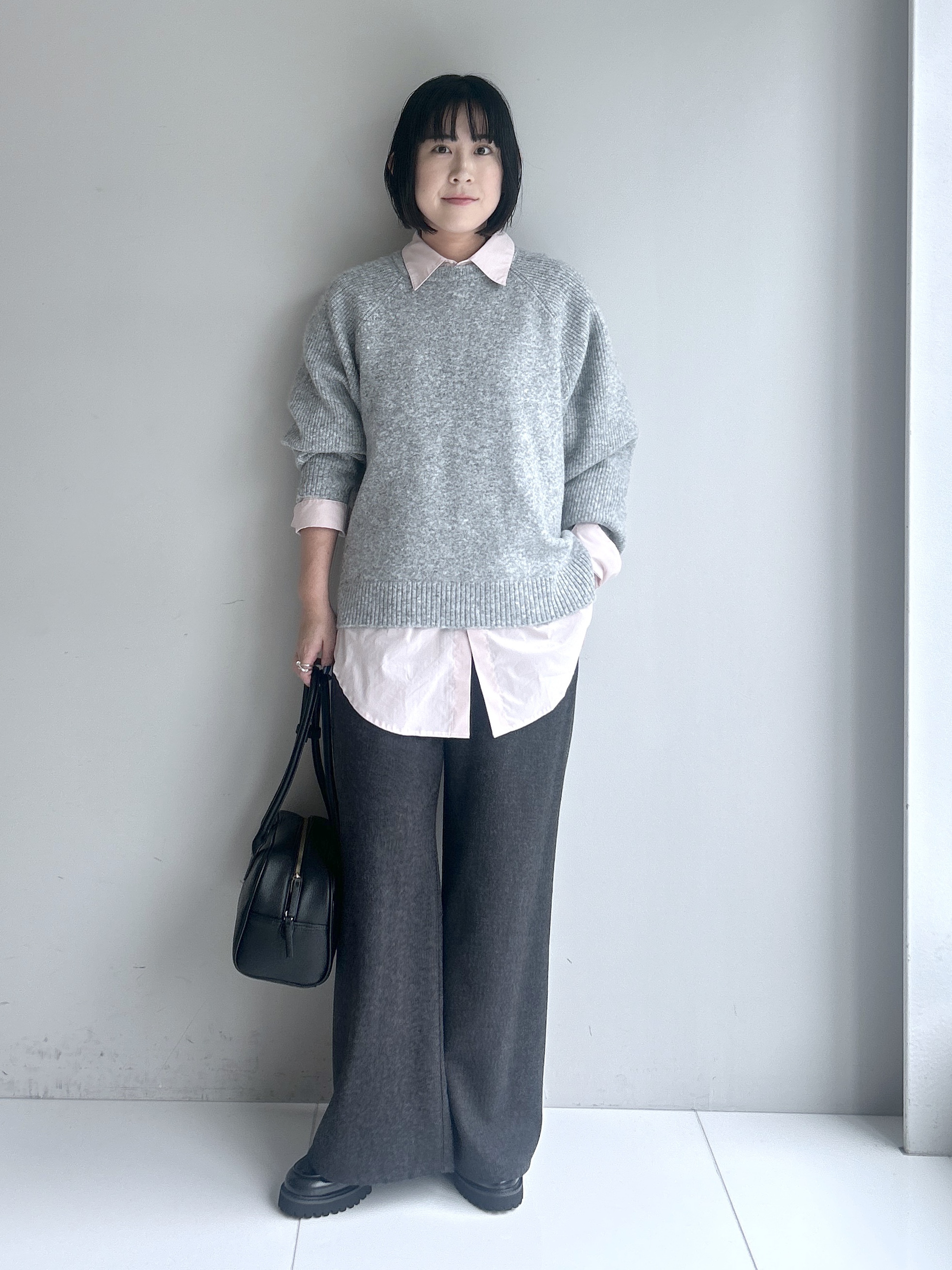 Hirokaさんの「Dessin｜【洗濯機OK/サスティナブル/6色展開】編地切替ラグラン ニットプルオーバー」を使ったコーディネート