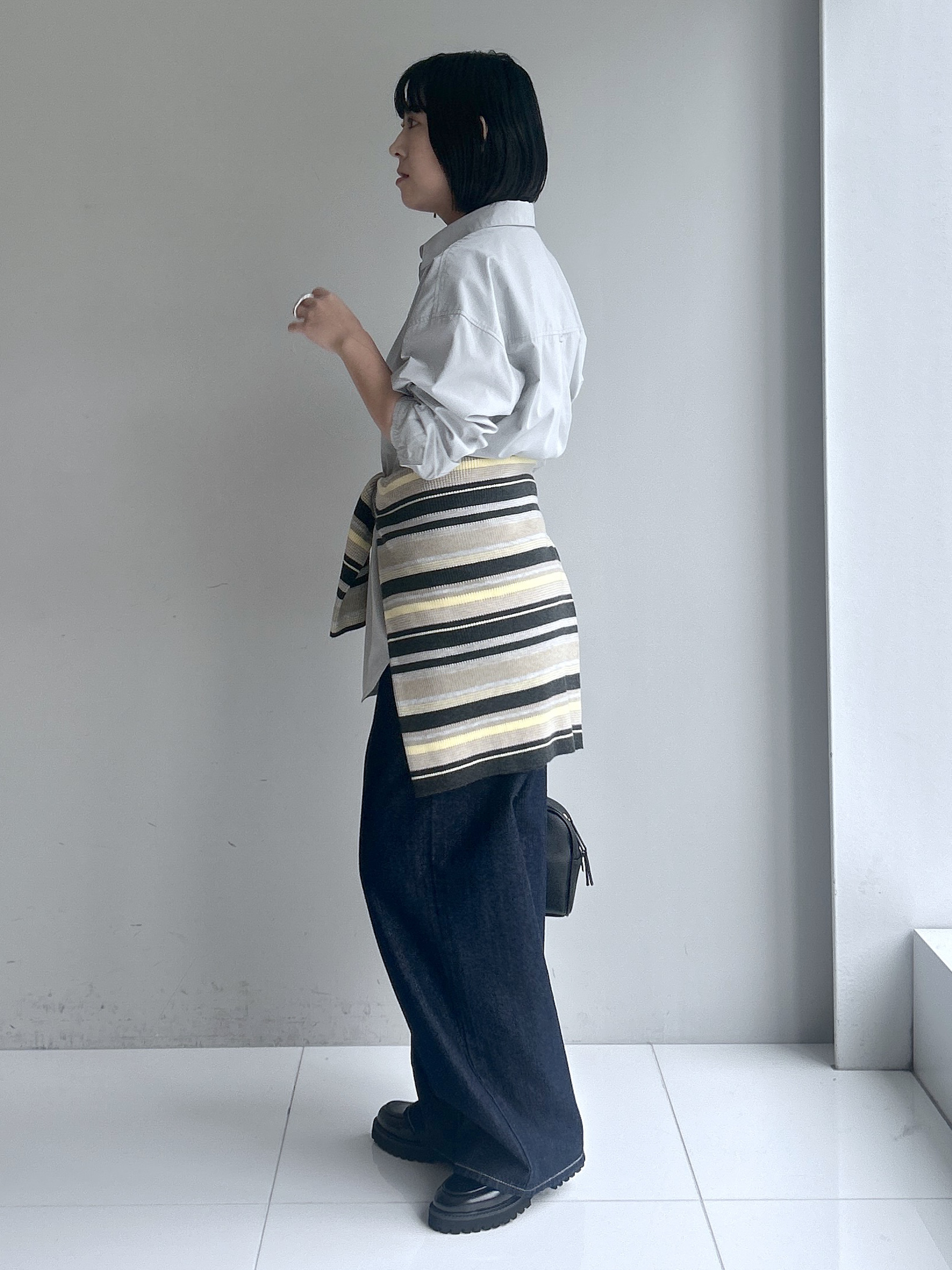 Hirokaさんの「Dessin｜【洗える/オンオフ着られる】袖裏ワンポイント刺繍 オーバーシャツ」を使ったコーディネート