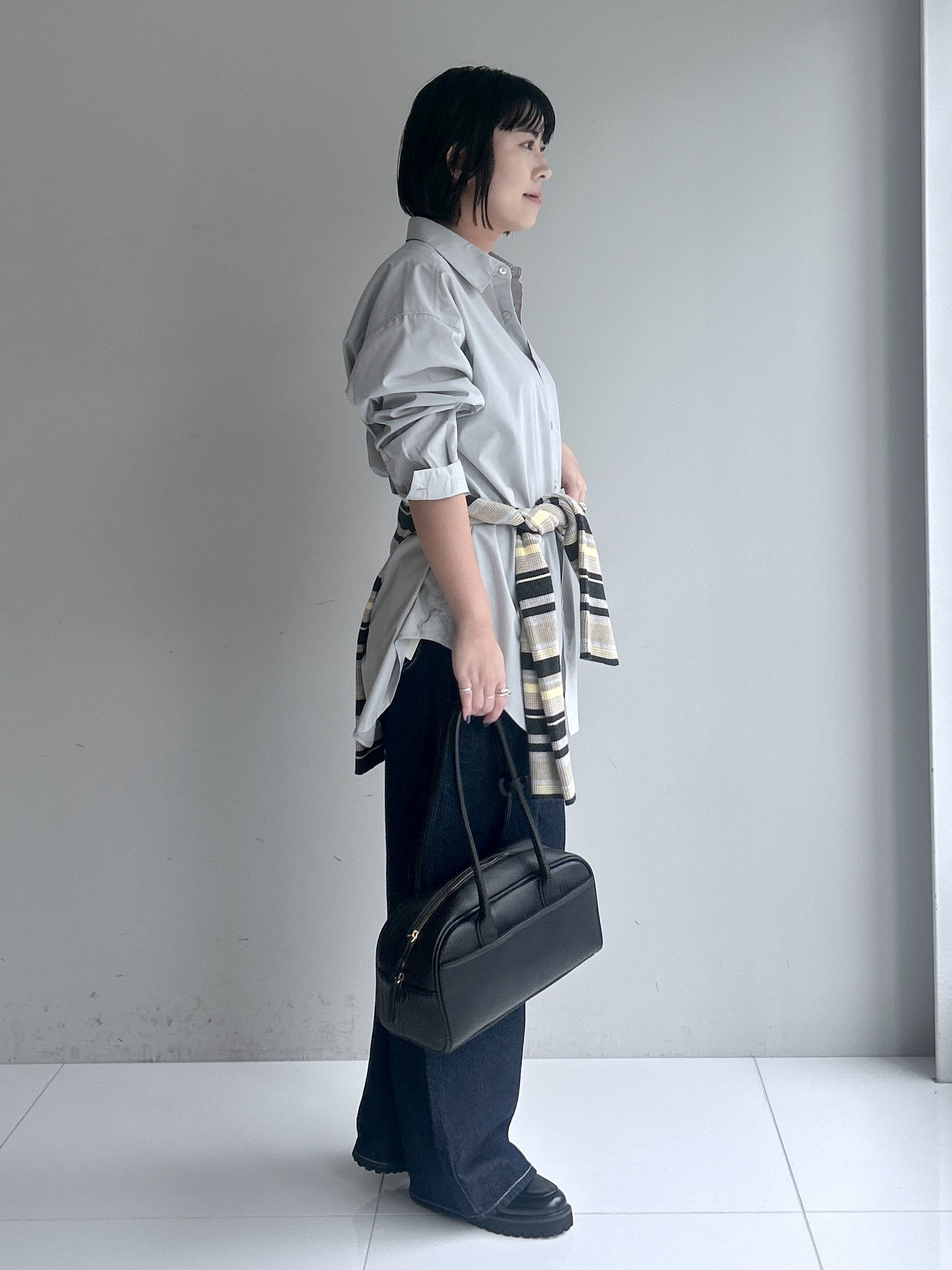 Hirokaさんの「Dessin｜【洗える/オンオフ着られる】袖裏ワンポイント刺繍 オーバーシャツ」を使ったコーディネート