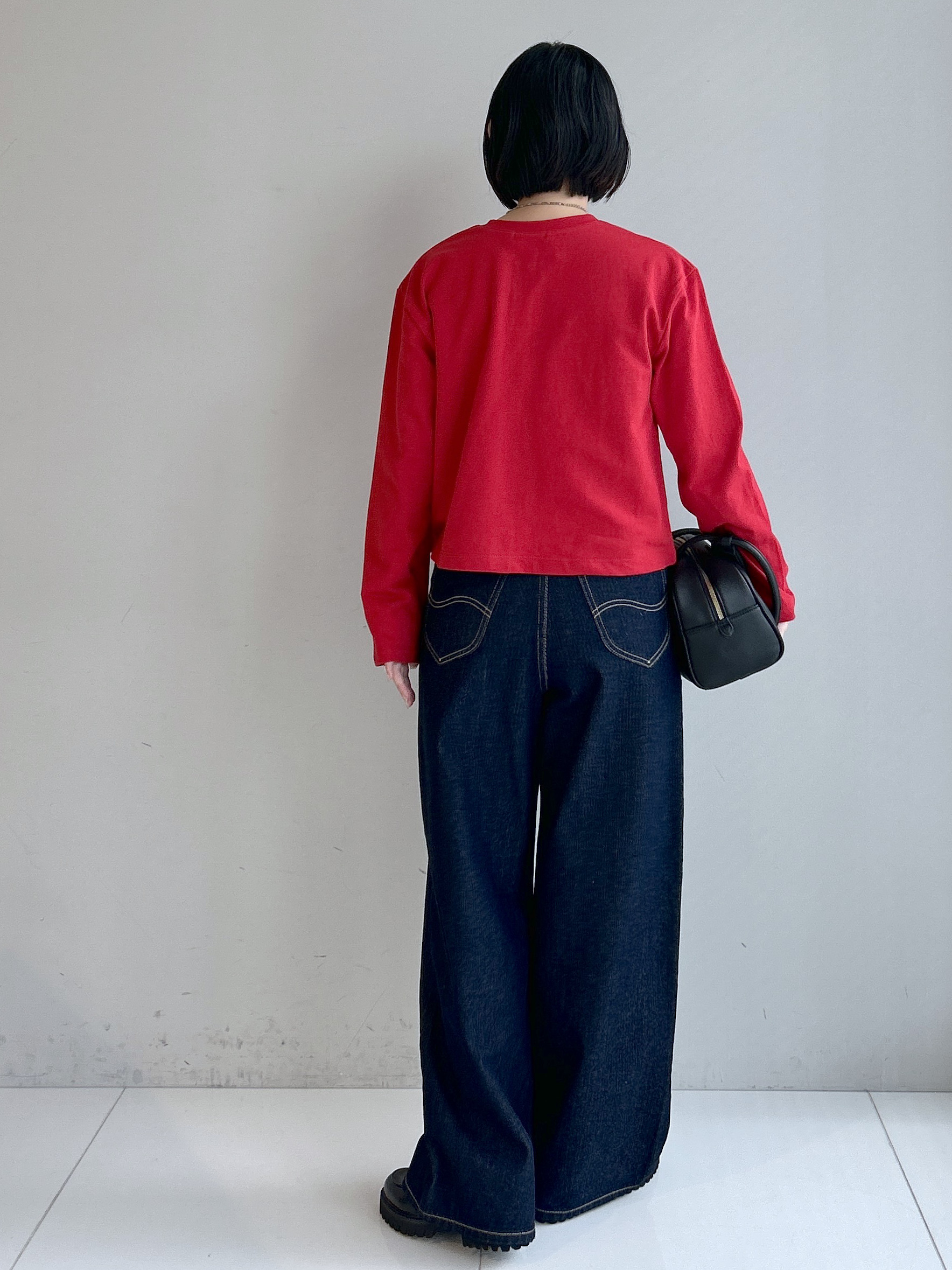 Hirokaさんの「Dessin｜【秋羽織り/洗える/6色展開】リングスナップミニ裏毛カーディガン」を使ったコーディネート
