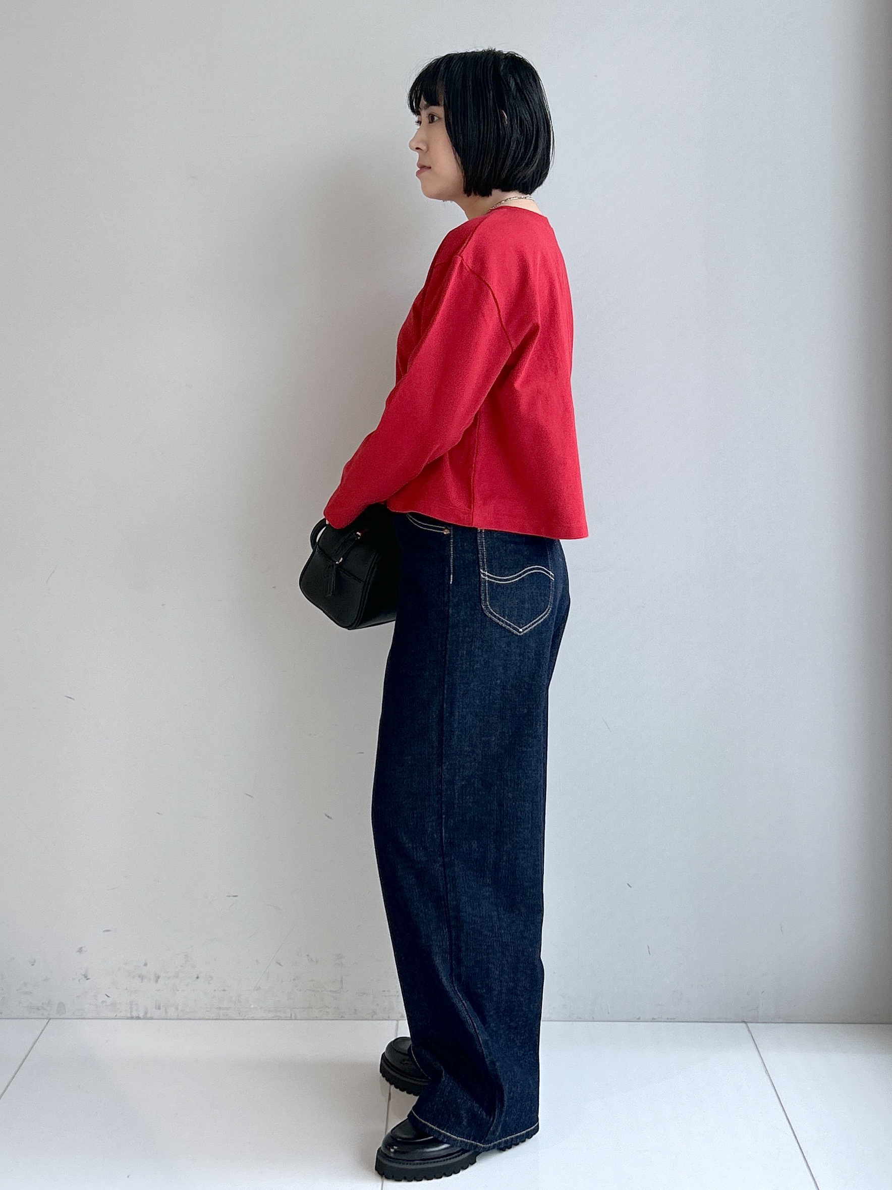 Hirokaさんの「Dessin｜【秋羽織り/洗える/6色展開】リングスナップミニ裏毛カーディガン」を使ったコーディネート