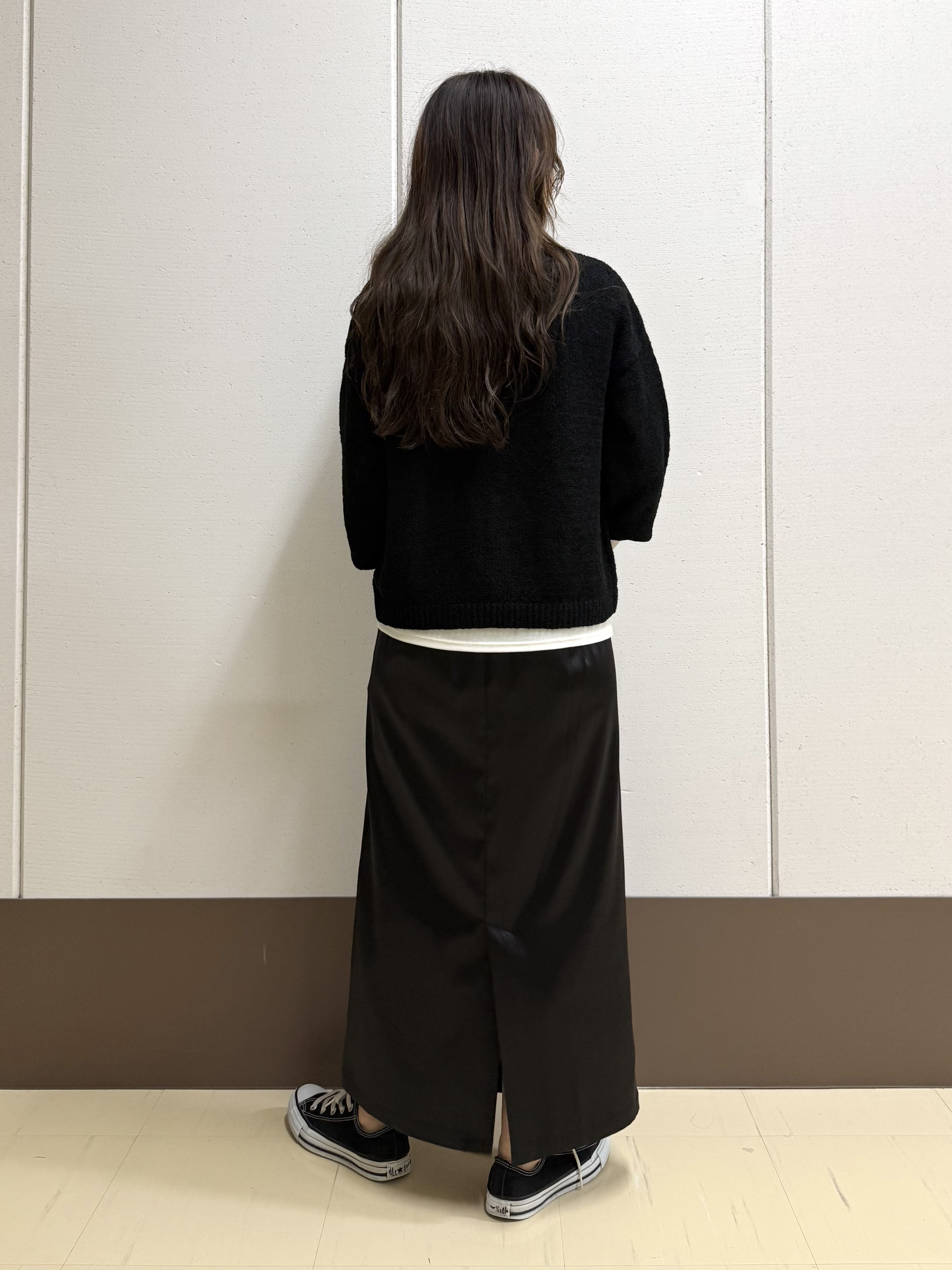 mamiさんの「INDIVI｜【洗える／程よいシアー感】凹凸素材ニット」を使ったコーディネート