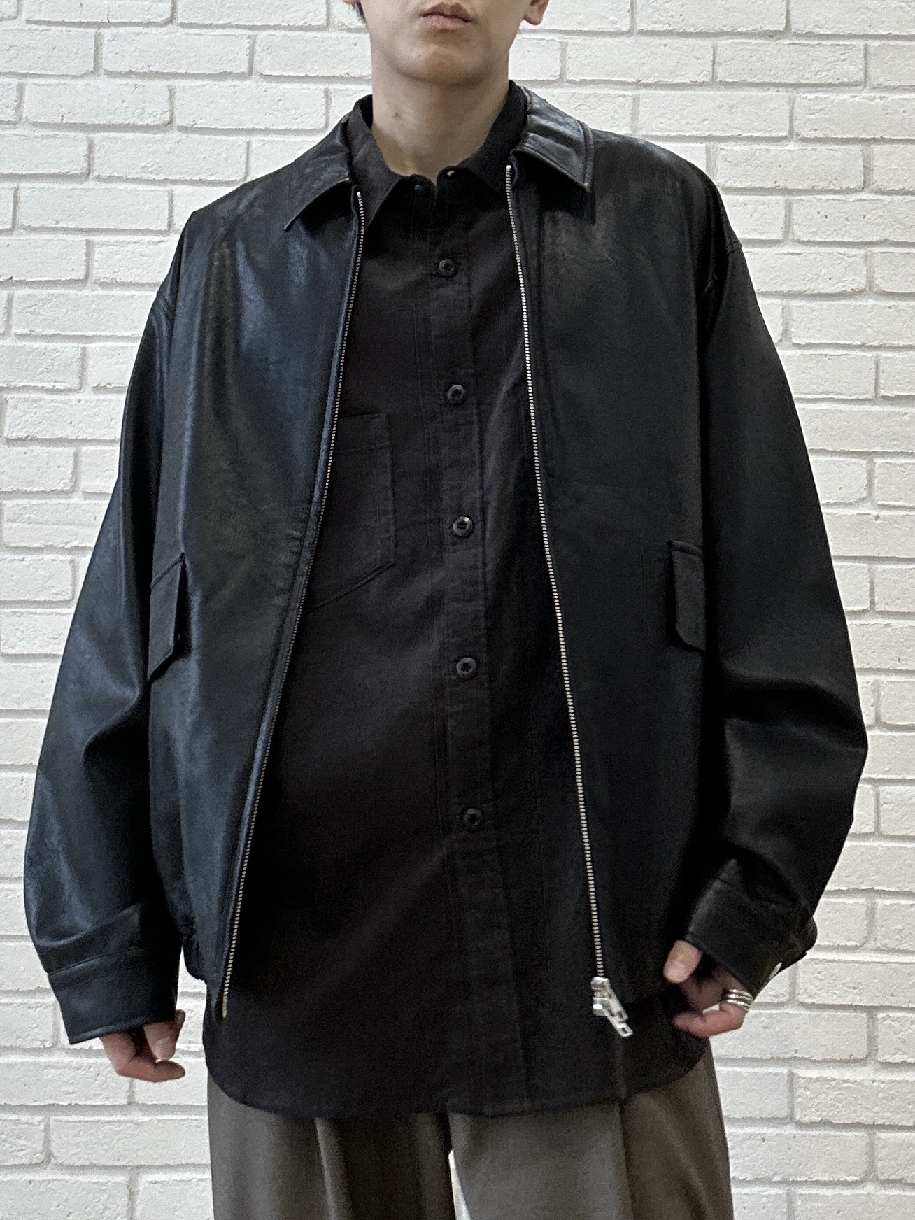 ドイさんの「tk.TAKEO KIKUCHI｜レザー調フライトジャケット」を使ったコーディネート