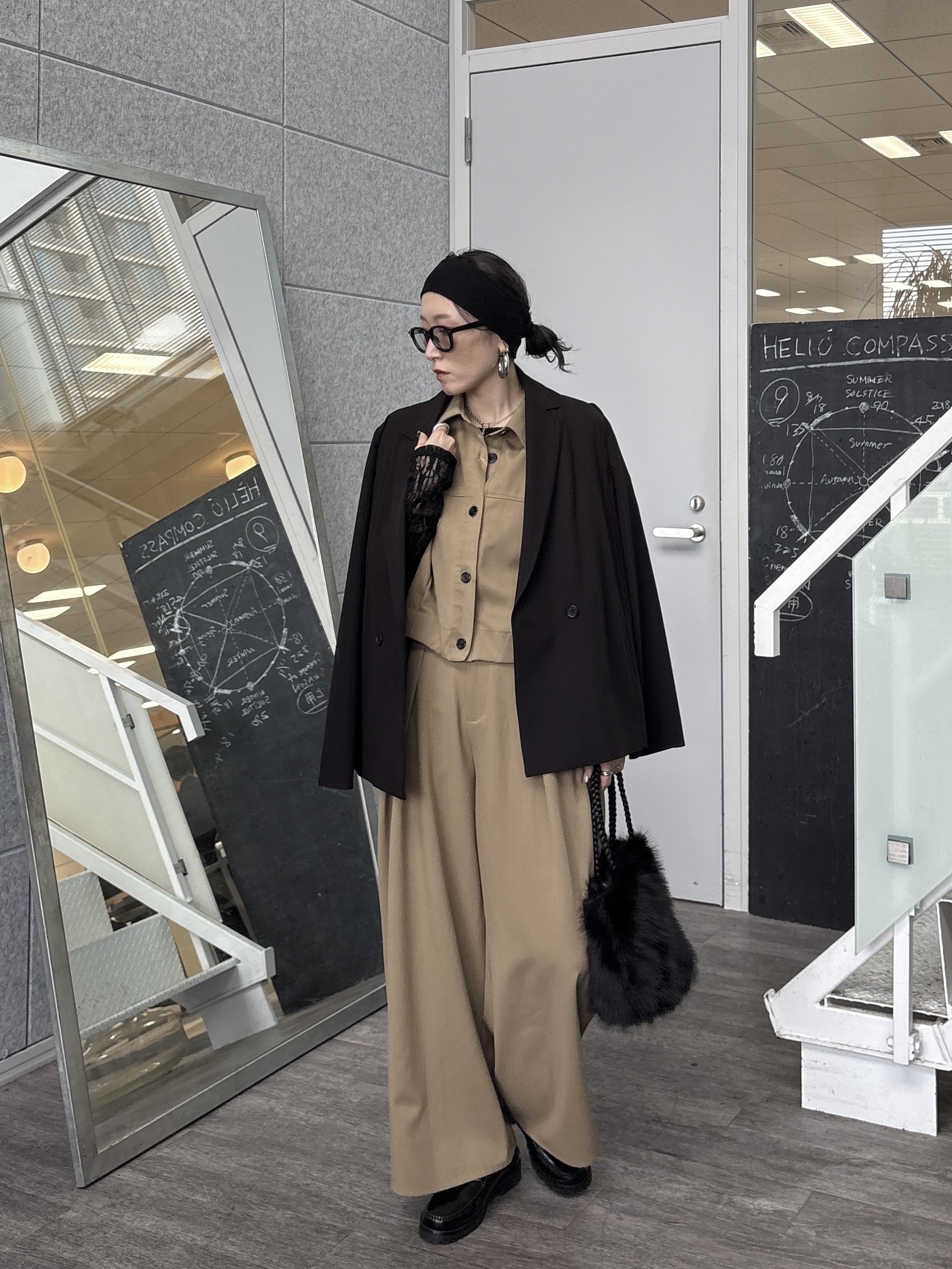 kotakiさんの「INDIVI｜Comfy Set Up｜ダブルブレストイージージャケット【LIVE紹介／上枝みどりさん着用／セット」を使ったコーディネート