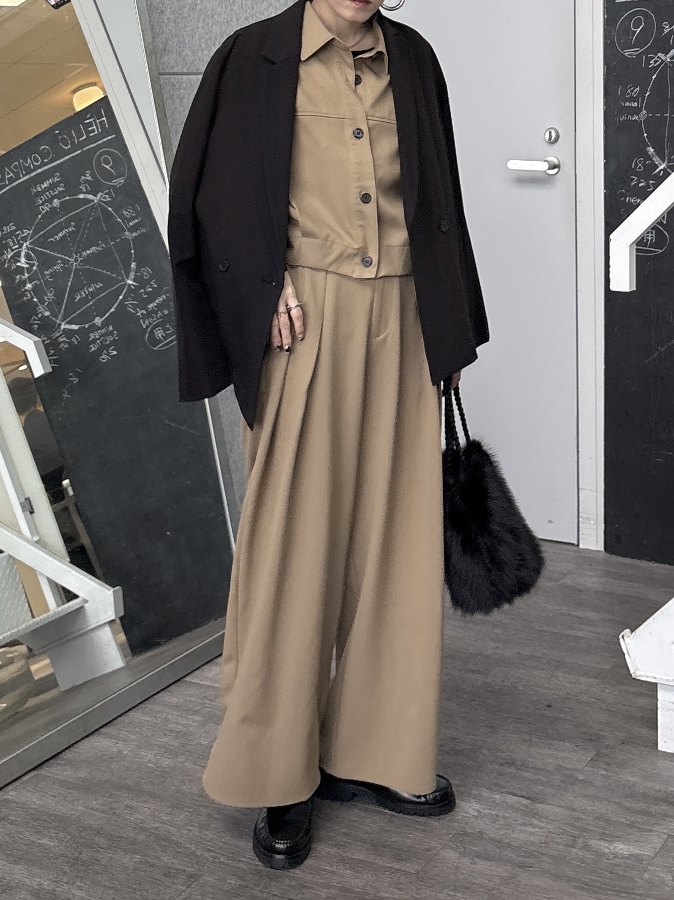 kotakiさんの「INDIVI｜Comfy Set Up｜ダブルブレストイージージャケット【LIVE紹介／上枝みどりさん着用／セット」を使ったコーディネート