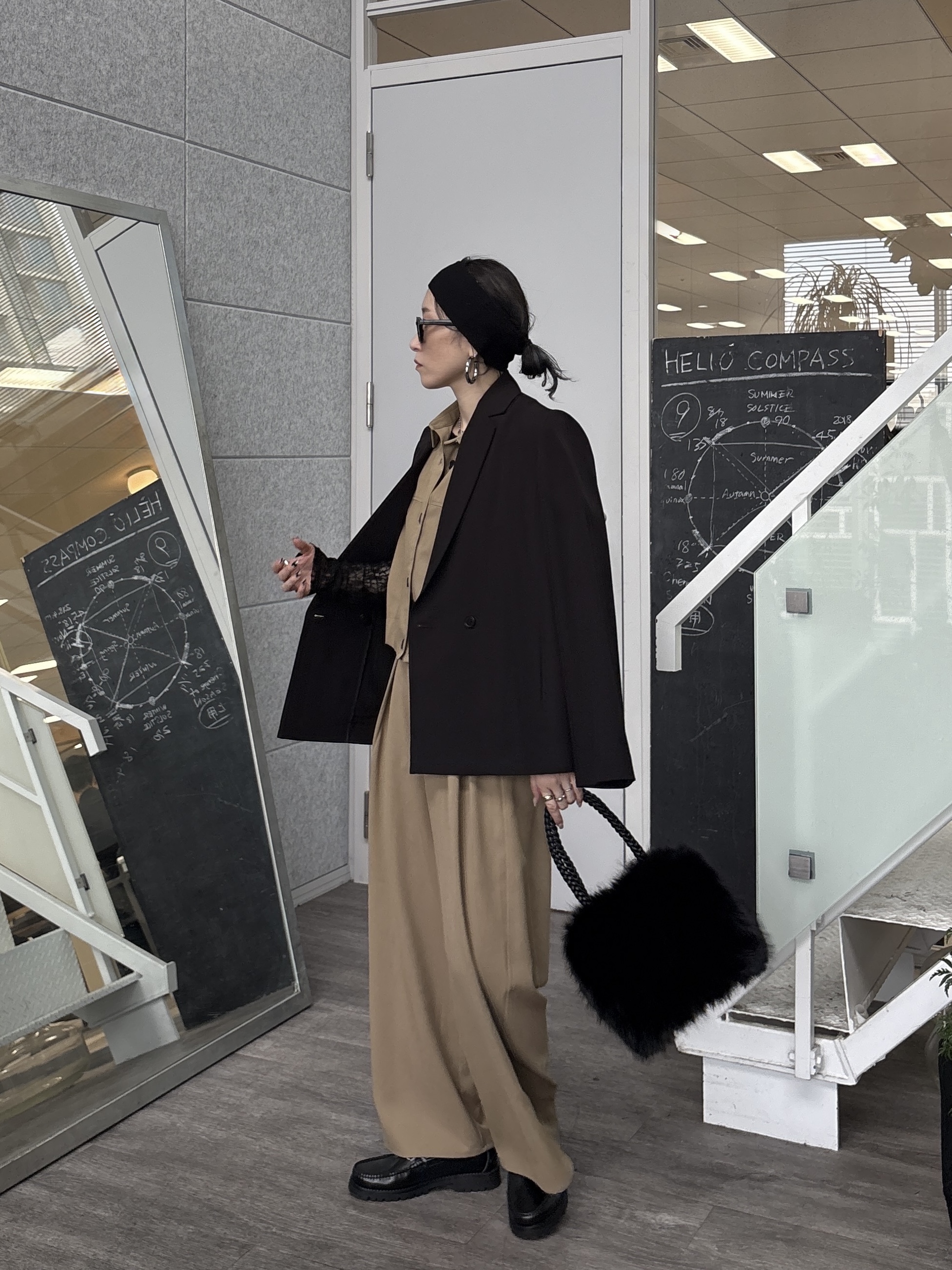 kotakiさんの「INDIVI｜Comfy Set Up｜ダブルブレストイージージャケット【LIVE紹介／上枝みどりさん着用／セット」を使ったコーディネート