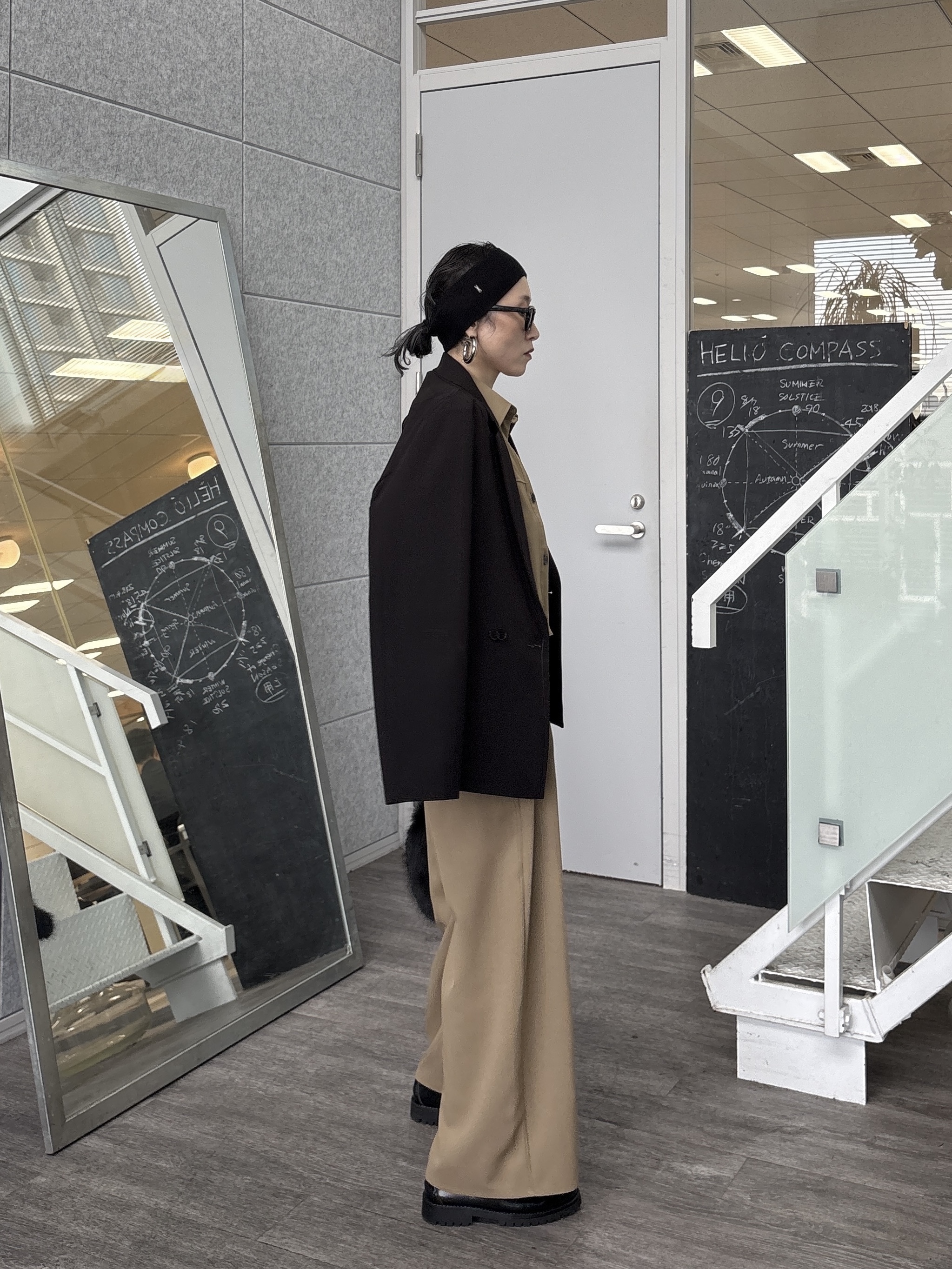 kotakiさんの「INDIVI｜Comfy Set Up｜ダブルブレストイージージャケット【LIVE紹介／上枝みどりさん着用／セット」を使ったコーディネート