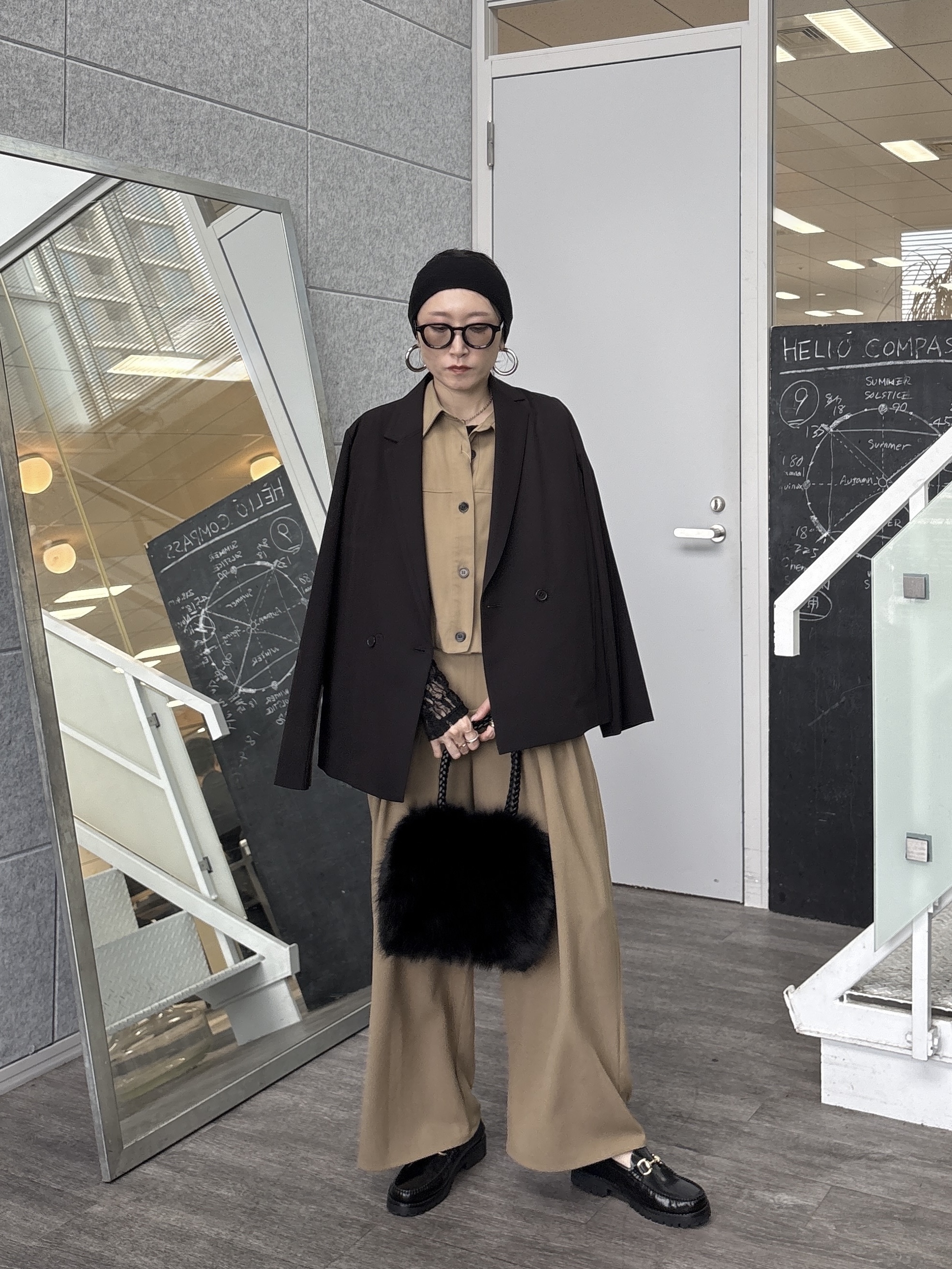 kotakiさんの「INDIVI｜Comfy Set Up｜ダブルブレストイージージャケット【LIVE紹介／上枝みどりさん着用／セット」を使ったコーディネート