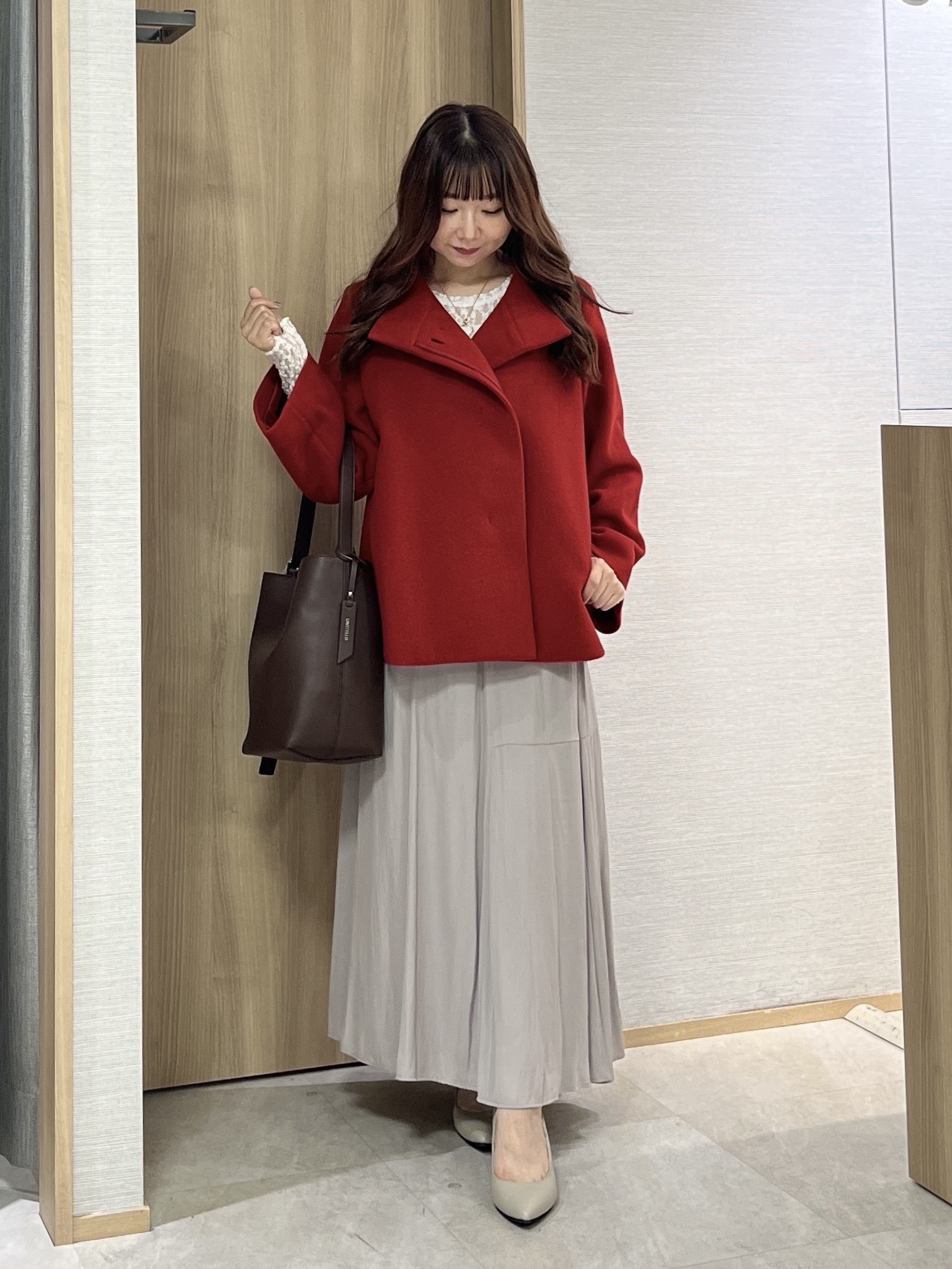 KAHOさんの「UNTITLED｜【軽アウター/ウール100】ウールショートコート」を使ったコーディネート