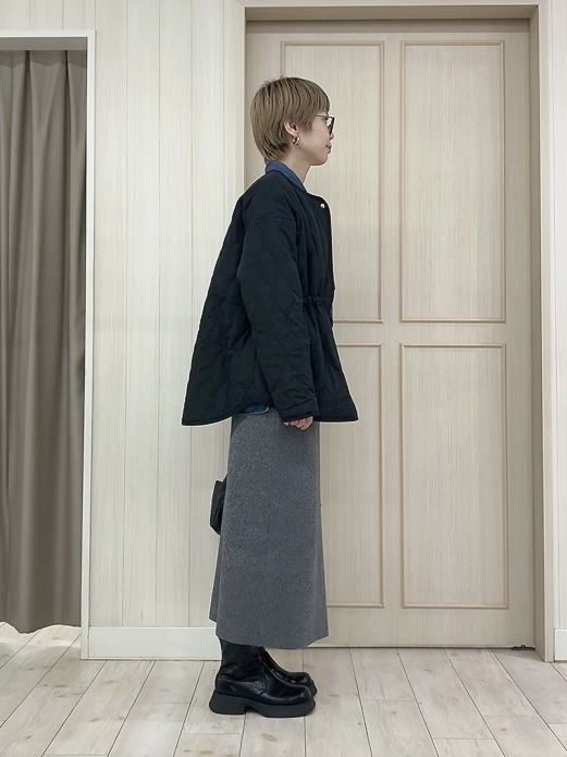 Turnerさんの「SHOO･LA･RUE｜【撥水/S-LL/洗濯機可】ウエスト絞れる キルト中綿ジャケット」を使ったコーディネート
