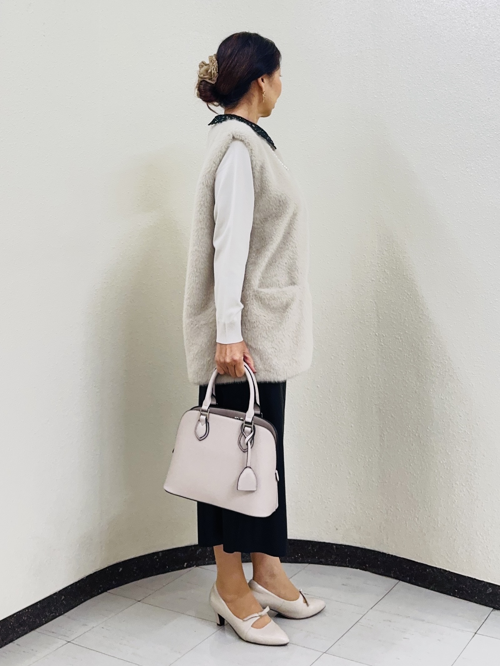 ⭐︎Eimi⭐︎さんの「Reflect｜【付け衿】レース衿付きストレッチニット」を使ったコーディネート
