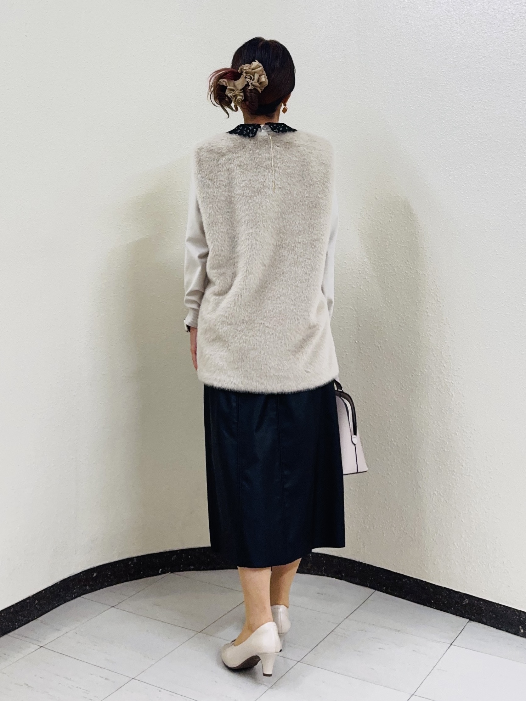 ⭐︎Eimi⭐︎さんの「Reflect｜【付け衿】レース衿付きストレッチニット」を使ったコーディネート