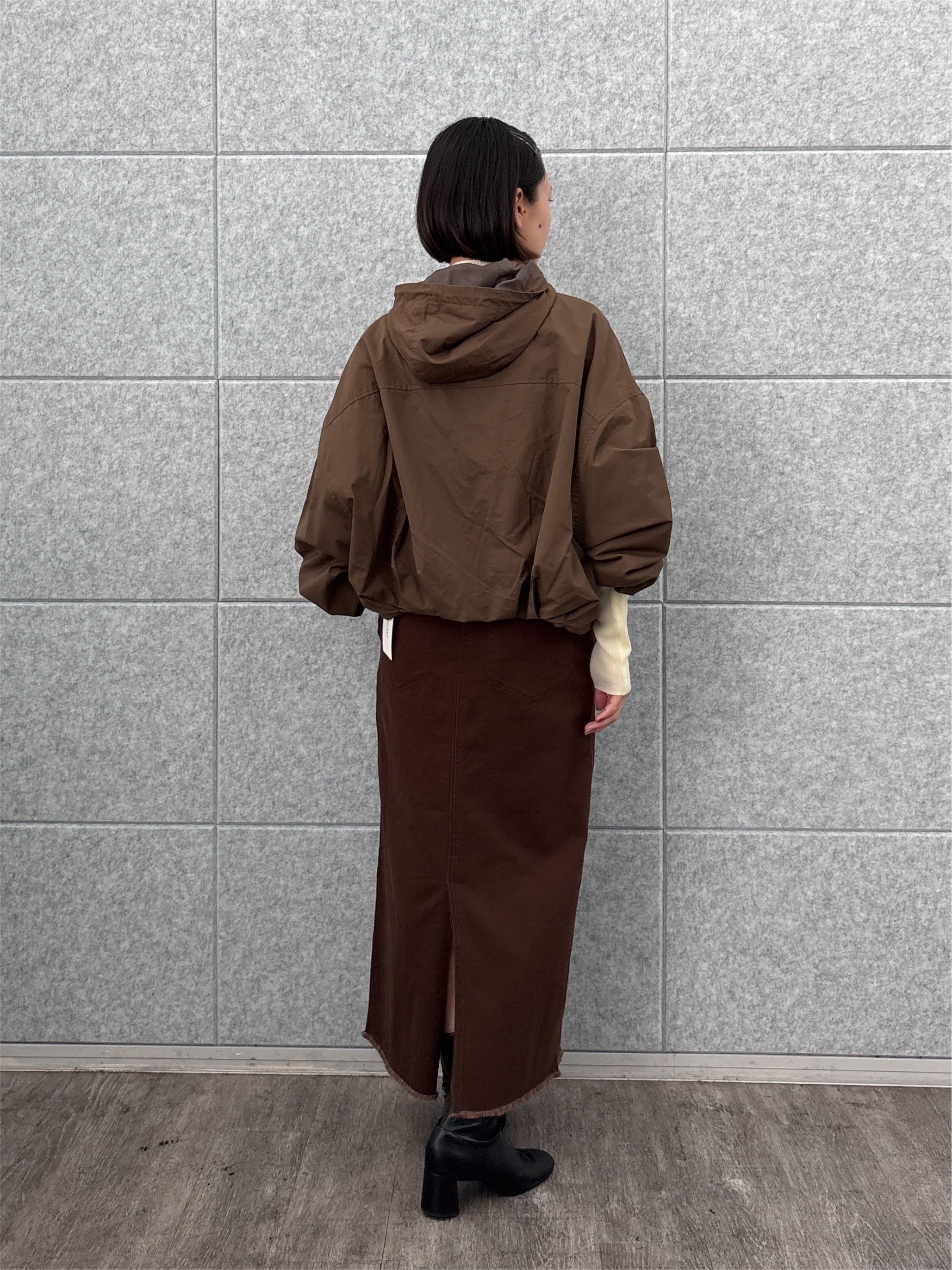 ayanoさんの「INDIVI｜シアースパンコールハイネックニット」を使ったコーディネート