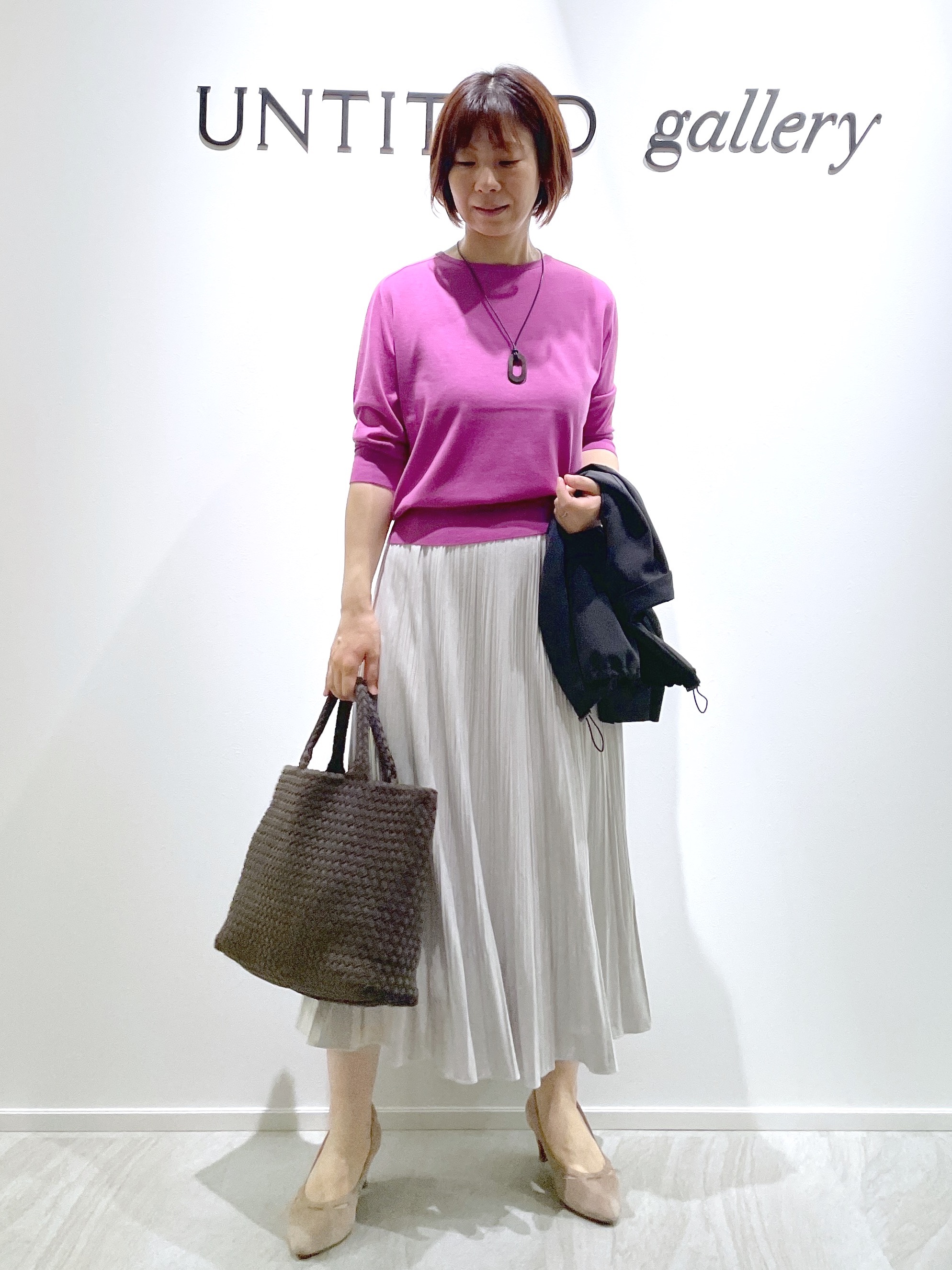 hanaさんの「UNTITLED｜【秋羽織り/セットアップ可/UVカット】エアリークールドロストシャツ」を使ったコーディネート