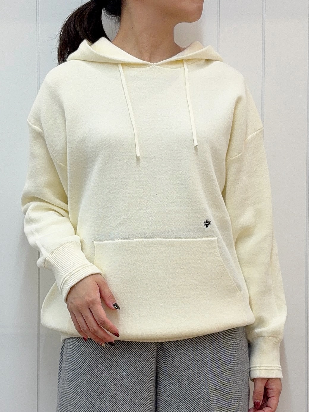 Mayaさんの「Dessin｜【洗濯機OK】コットンジャカード フーデッドニットパーカ」を使ったコーディネート