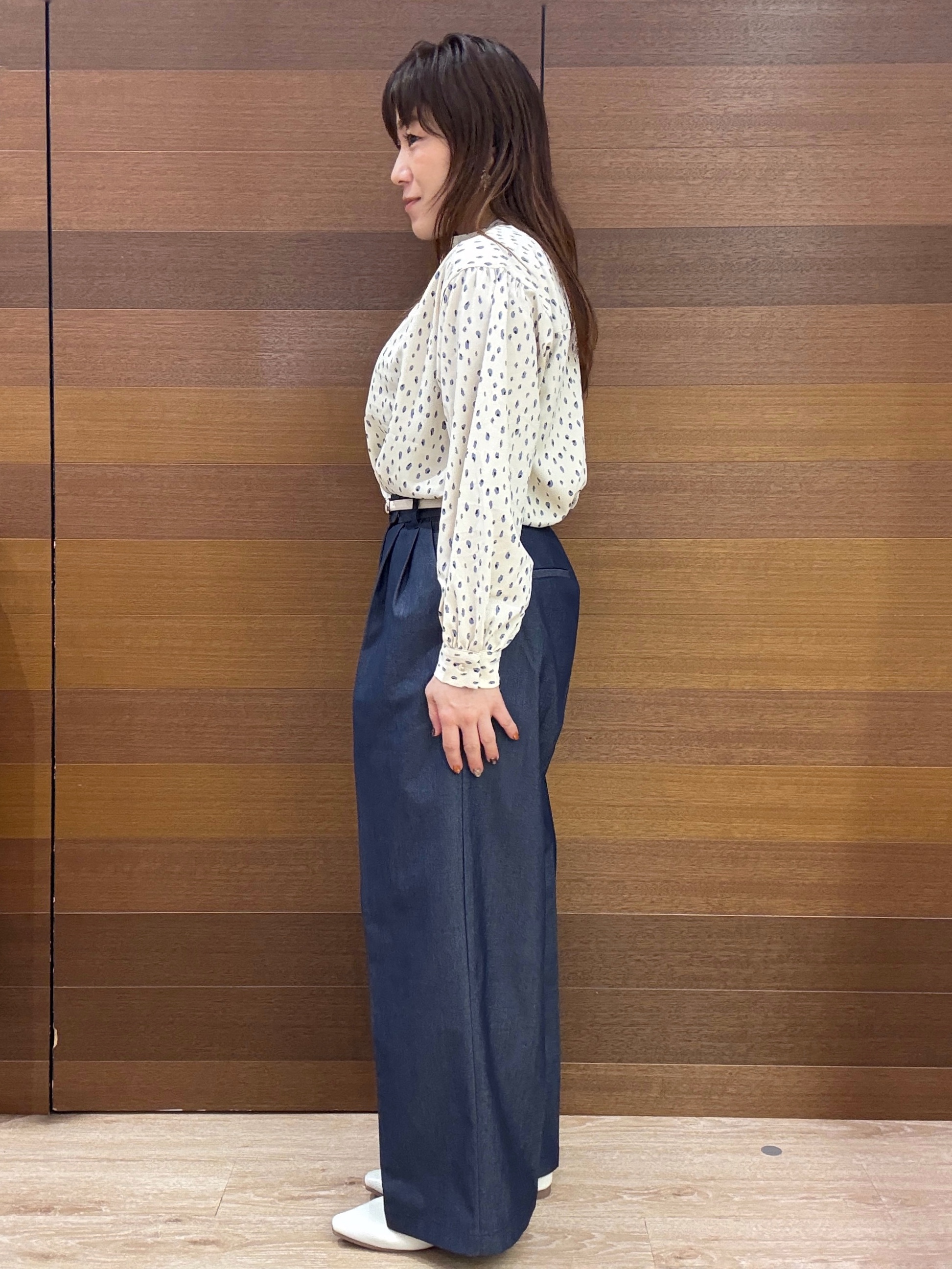 maichiさんの「OPAQUE.CLIP｜レオパード柄プリント スキッパーブラウス【洗濯機OK】」を使ったコーディネート