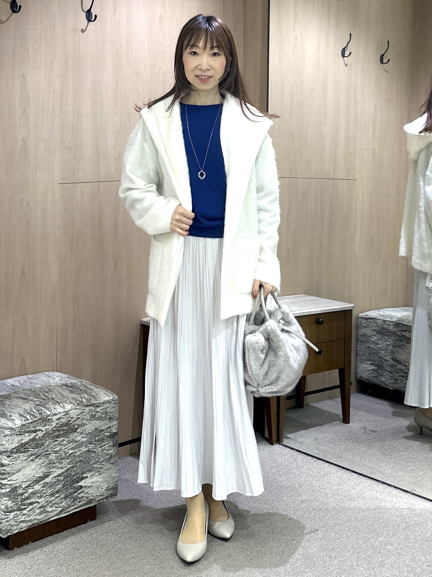 Miwaさんの「UNTITLED｜【大人の抜け感/8色展開】ボリュームスリーブニットプルオーバー」を使ったコーディネート