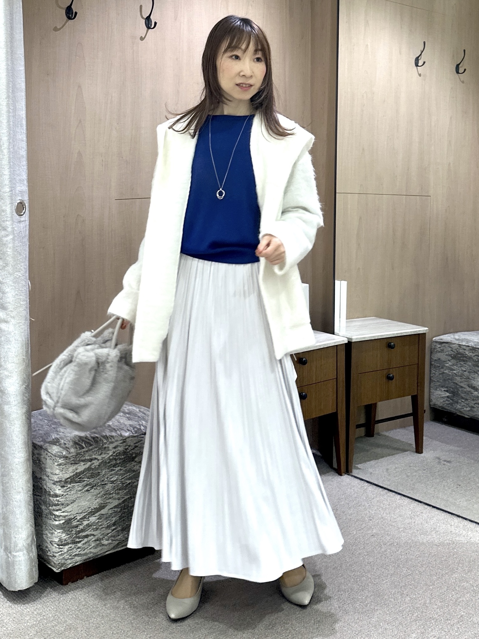 Miwaさんの「UNTITLED｜【大人の抜け感/8色展開】ボリュームスリーブニットプルオーバー」を使ったコーディネート