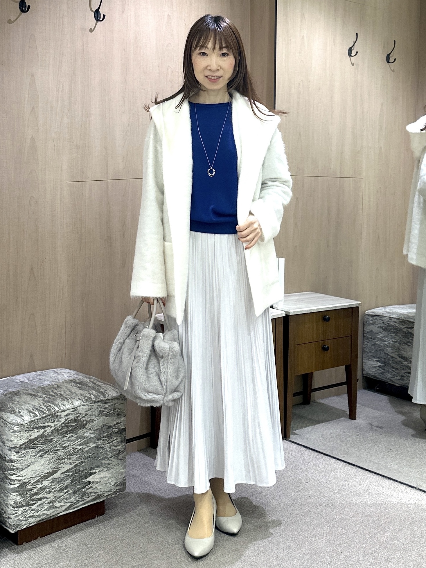 Miwaさんの「UNTITLED｜【大人の抜け感/8色展開】ボリュームスリーブニットプルオーバー」を使ったコーディネート
