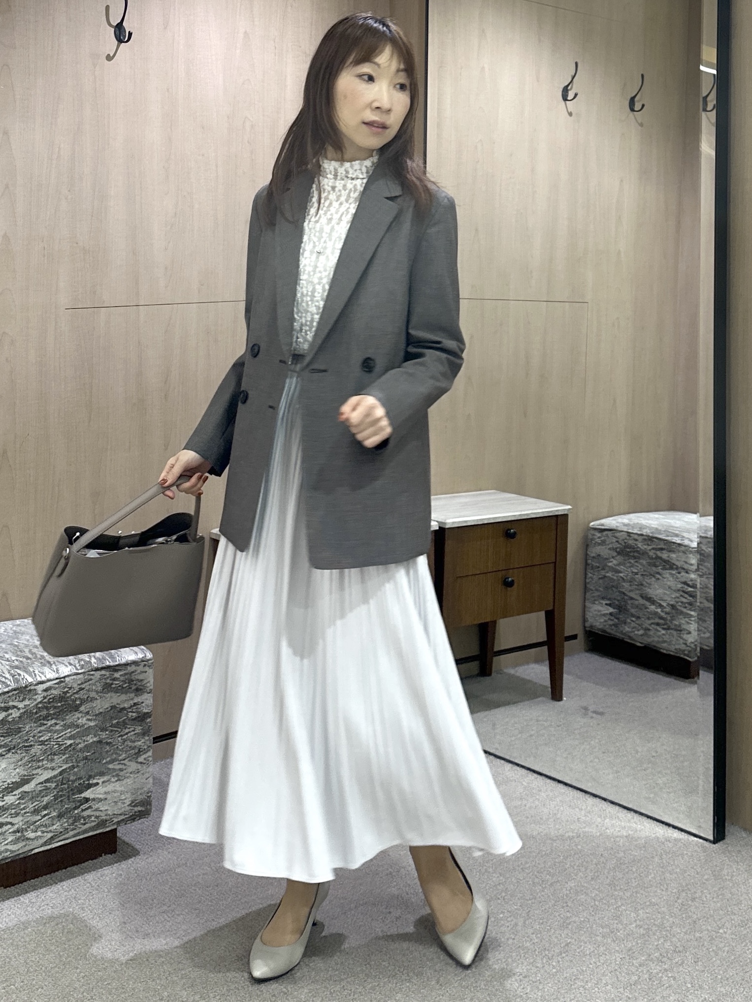 Miwaさんの「UNTITLED｜【重ね着レイヤード】レースハイネックトップス」を使ったコーディネート