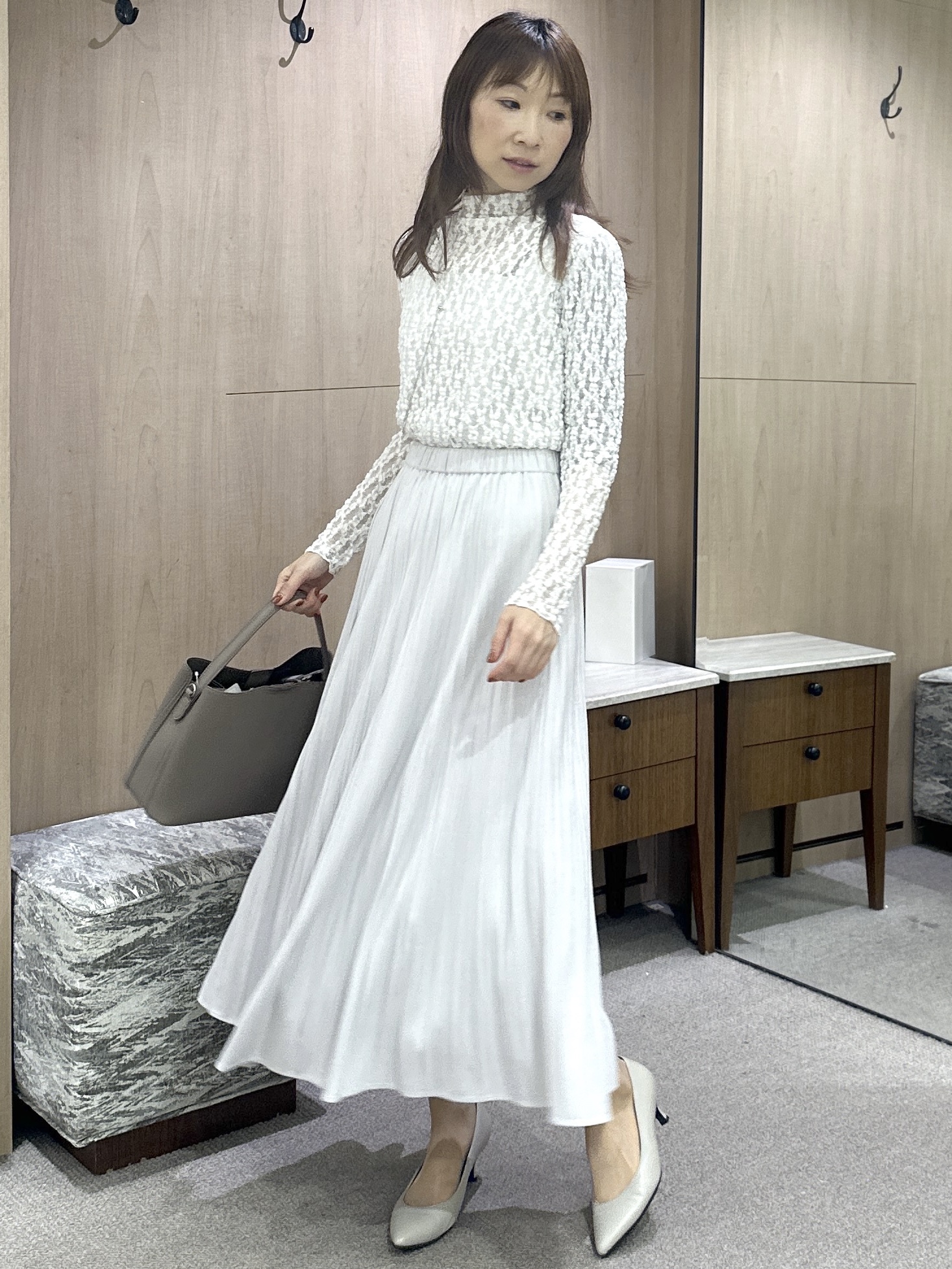 Miwaさんの「UNTITLED｜【重ね着レイヤード】レースハイネックトップス」を使ったコーディネート