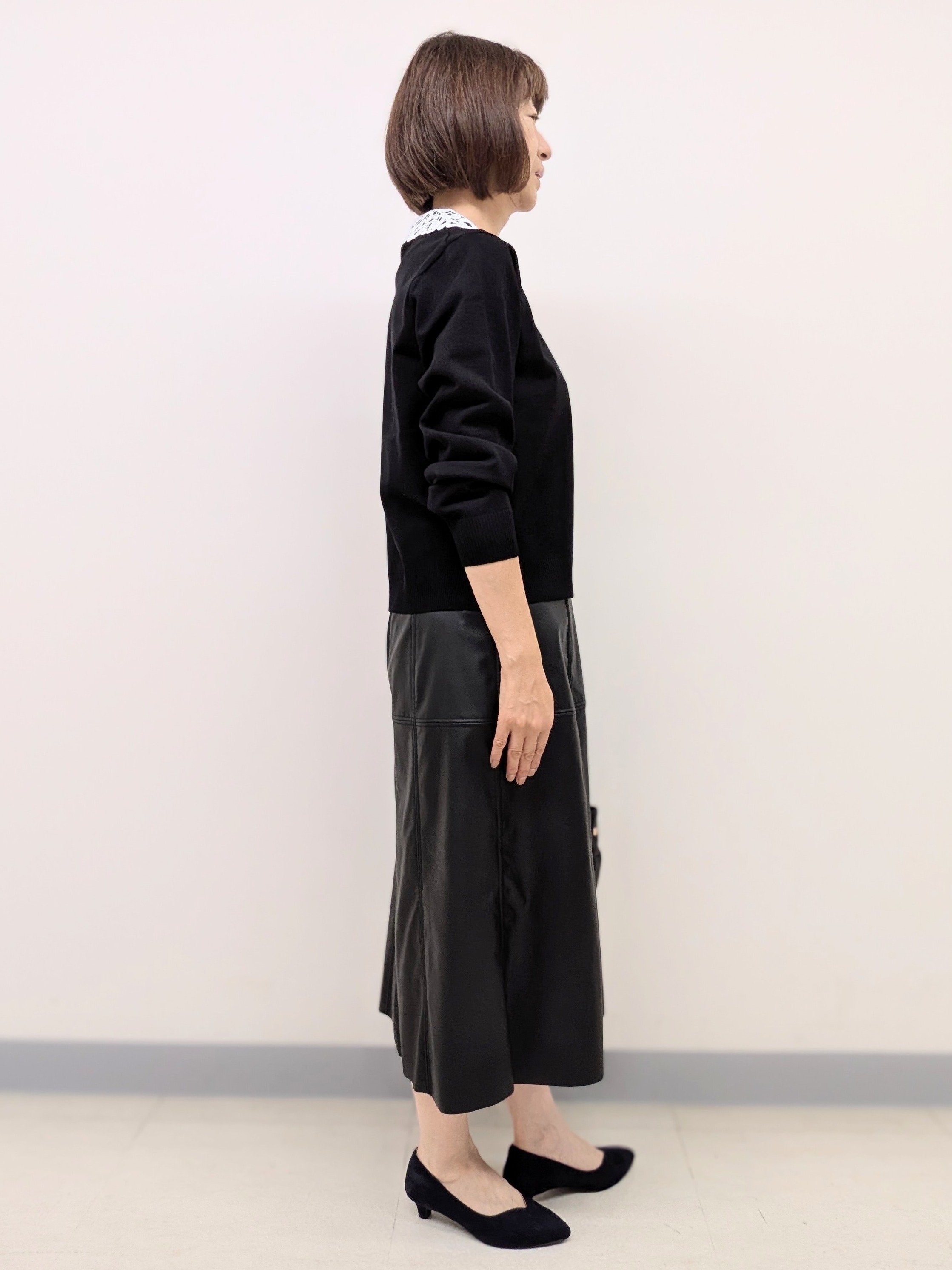 Ariさんの「Reflect｜【付け衿】レース衿付きストレッチニット」を使ったコーディネート
