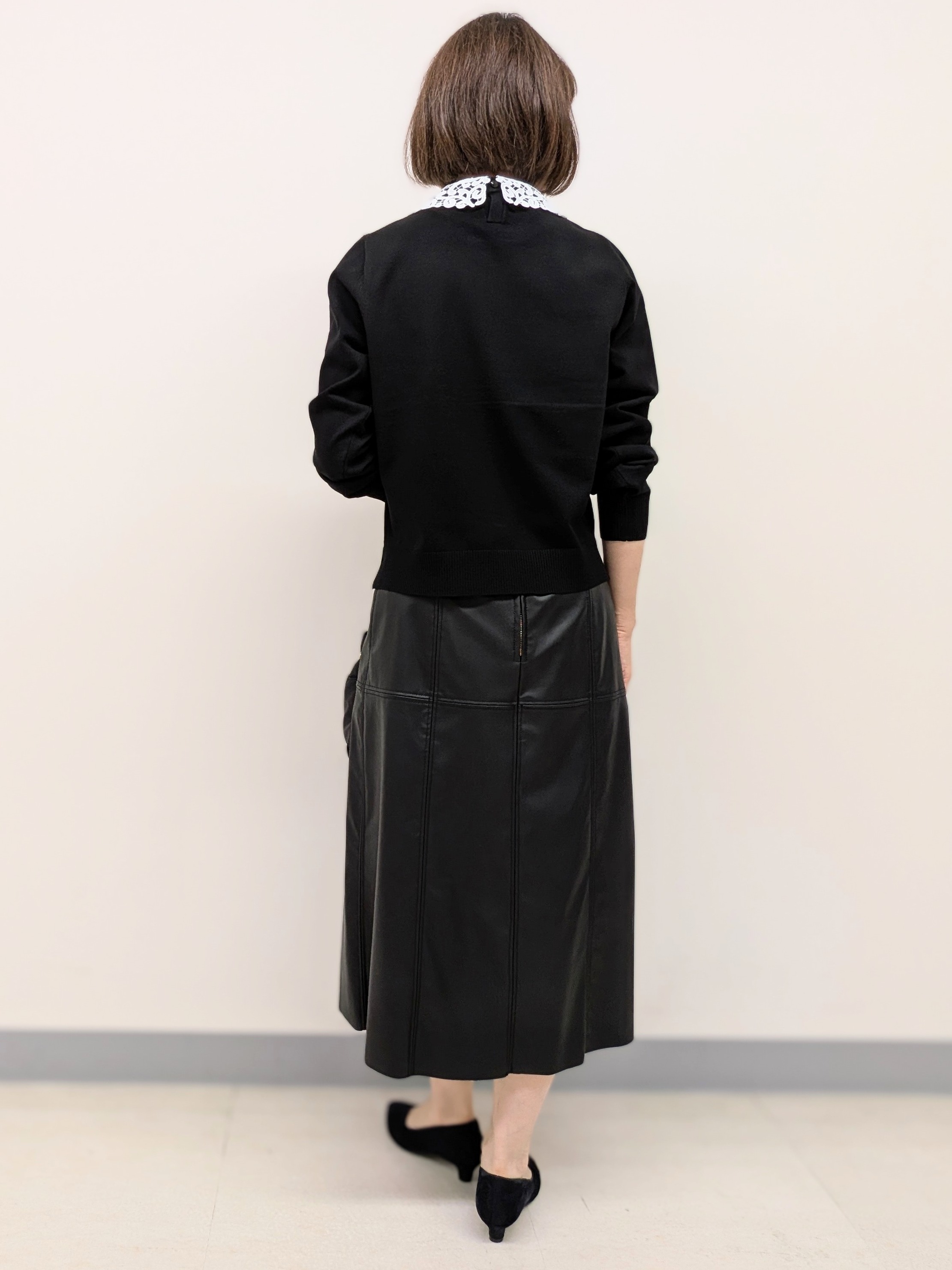 Ariさんの「Reflect｜【付け衿】レース衿付きストレッチニット」を使ったコーディネート
