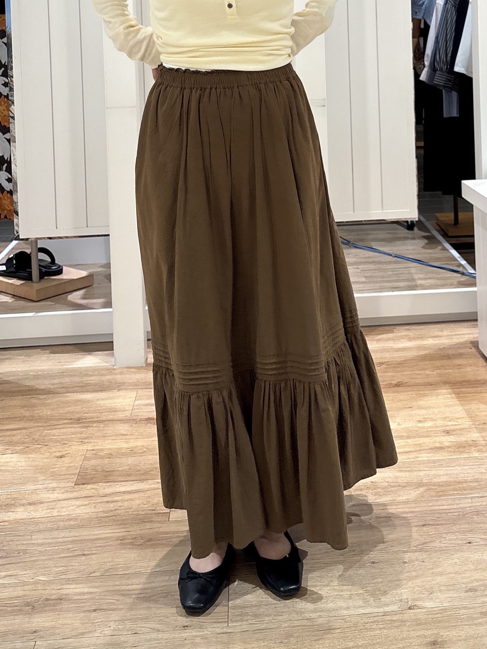 hinakoさんの「Dessin｜【洗濯機OK/秋インナー】シアーテレコヘンリーネックプルオーバー」を使ったコーディネート