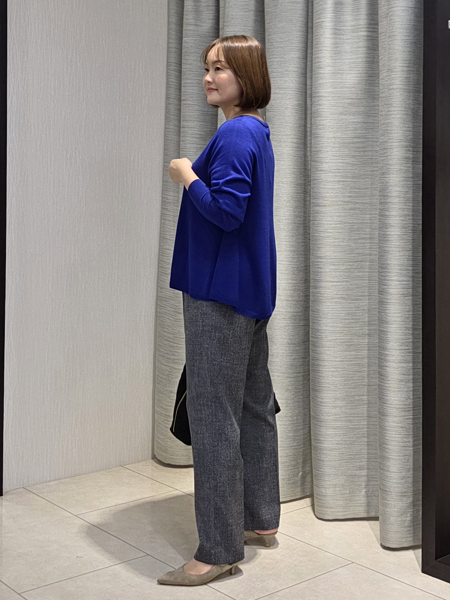 naokoさんの「UNTITLED｜【きれいに体型カバー/8色展開】Aラインシルエットニットプルオーバー」を使ったコーディネート