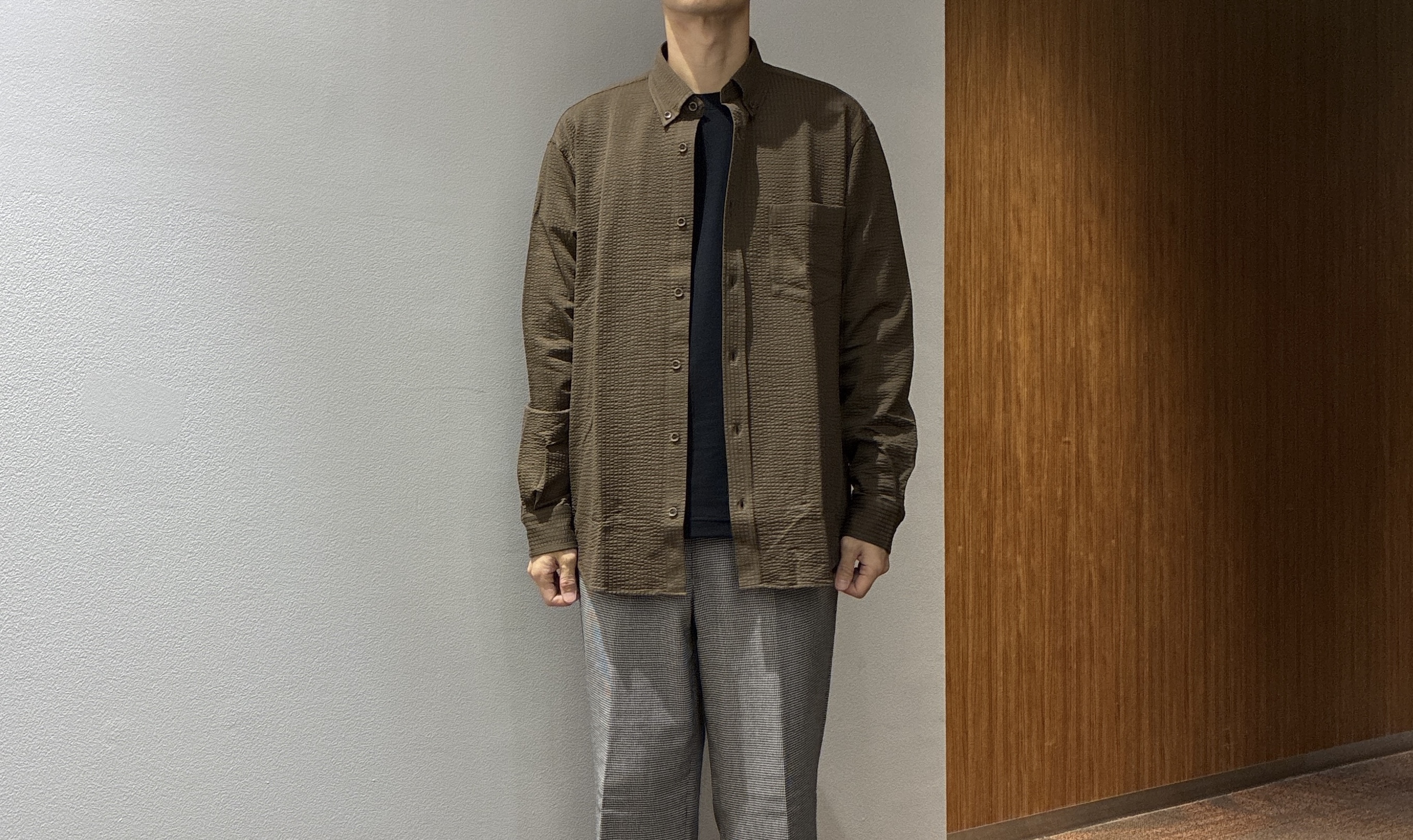 わいずみさんの「TAKEO KIKUCHI｜ストレッチ テーラードＴシャツ」を使ったコーディネート