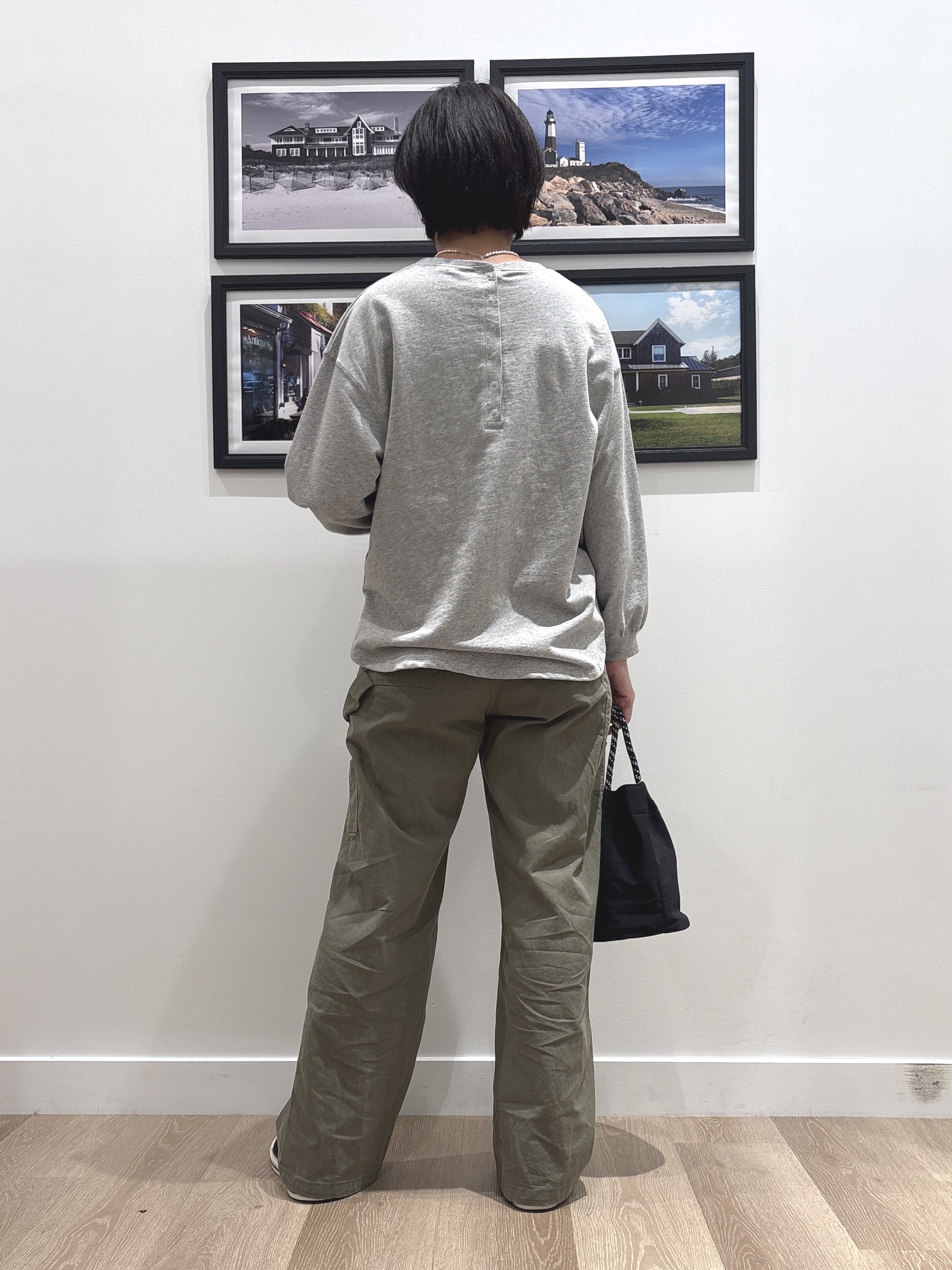 Naoさんの「Dessin｜【洗える/7色展開/XS-L】バックヘンリーミニ裏毛 長袖」を使ったコーディネート