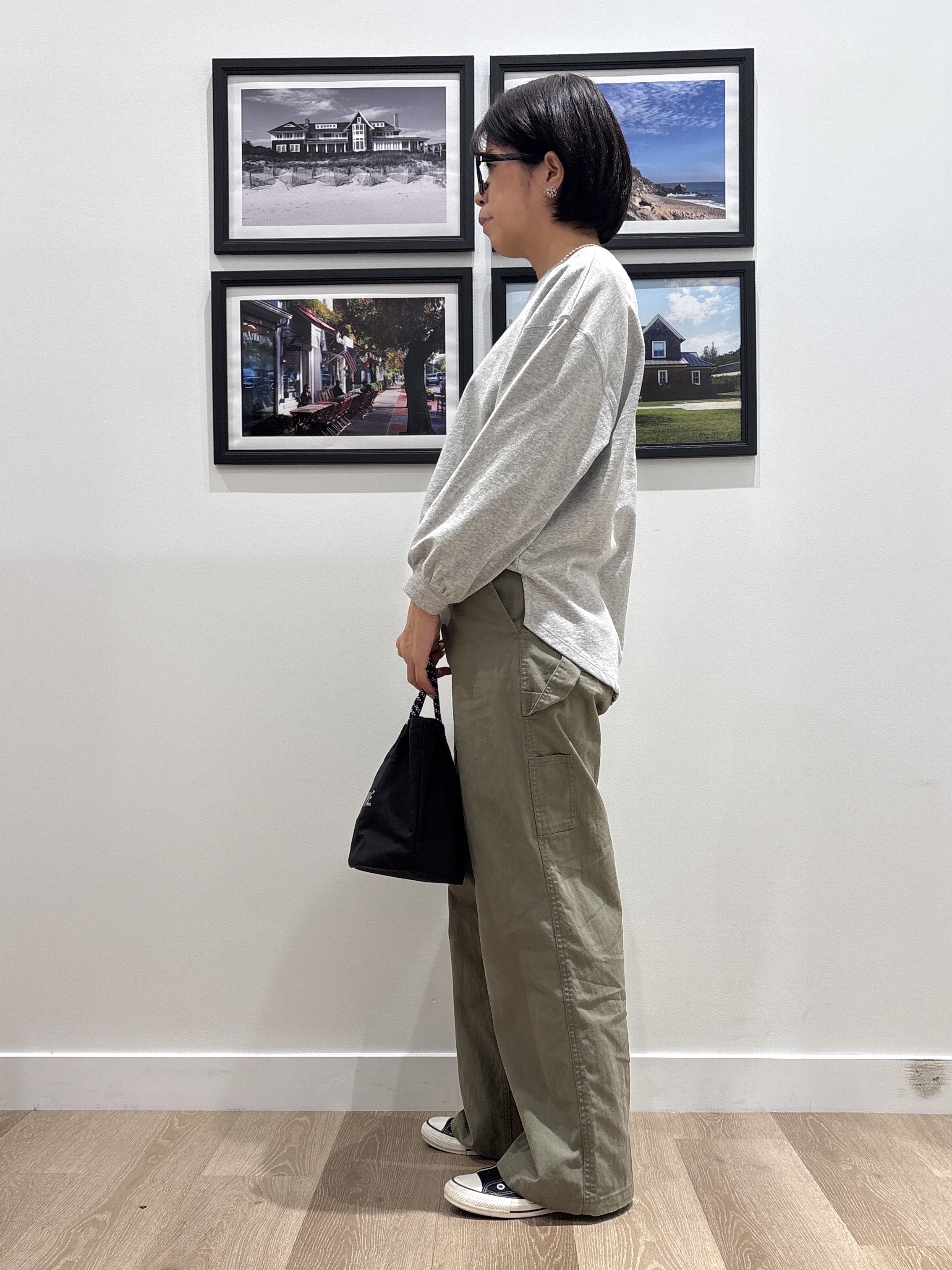 Naoさんの「Dessin｜【洗える/7色展開/XS-L】バックヘンリーミニ裏毛 長袖」を使ったコーディネート
