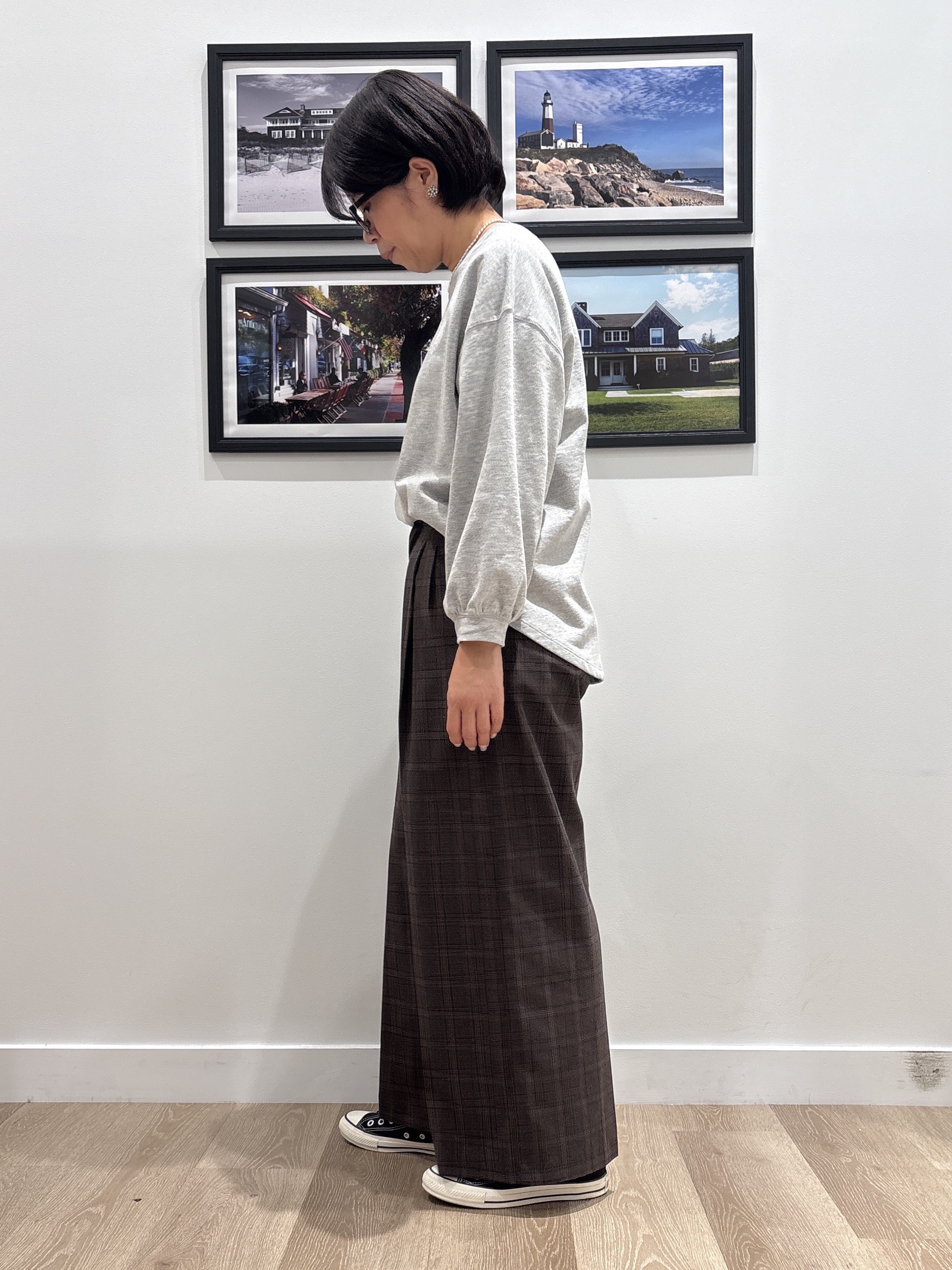 Naoさんの「Dessin｜【洗える/7色展開/XS-L】バックヘンリーミニ裏毛 長袖」を使ったコーディネート