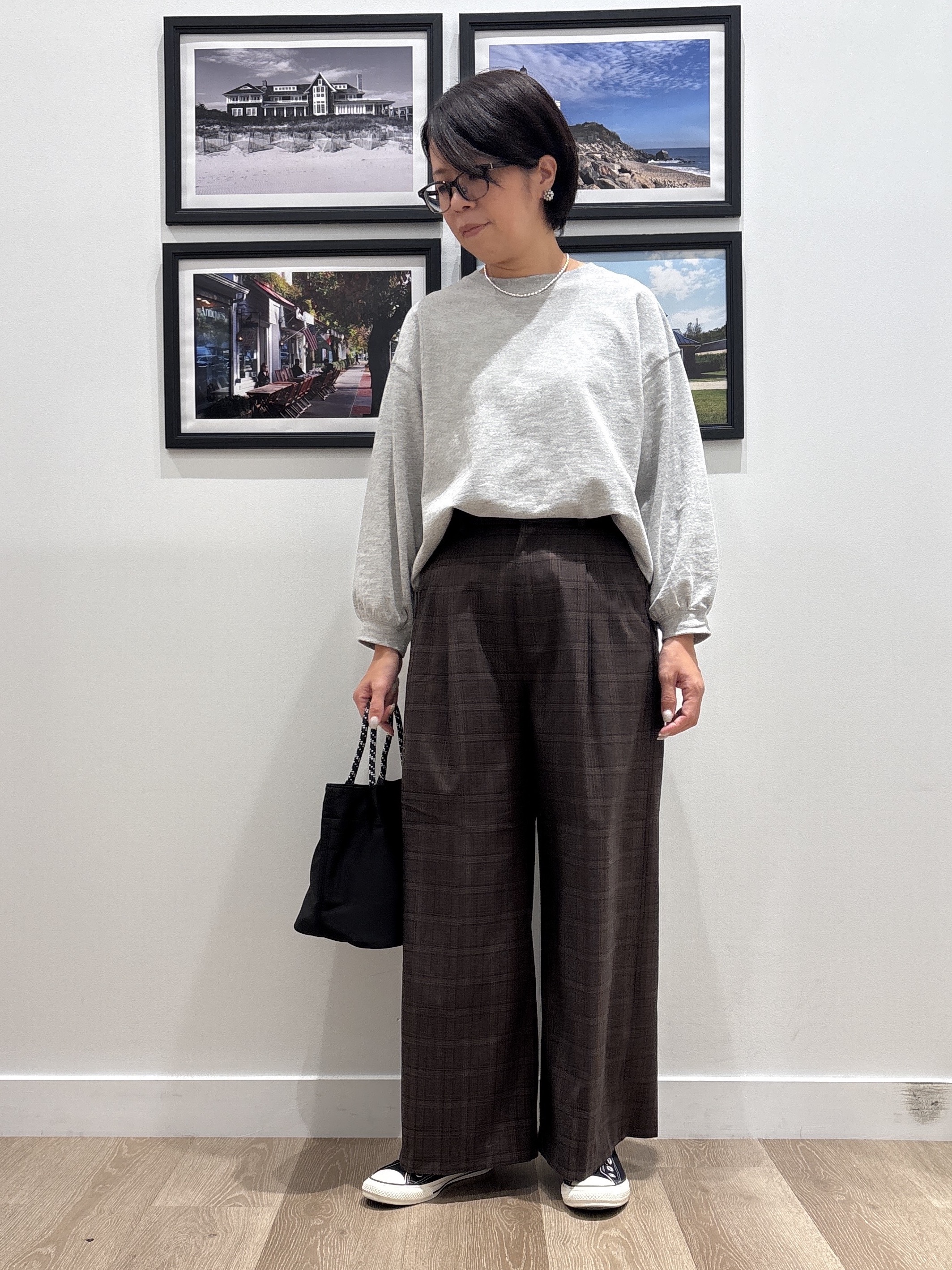 Naoさんの「Dessin｜【洗える/7色展開/XS-L】バックヘンリーミニ裏毛 長袖」を使ったコーディネート