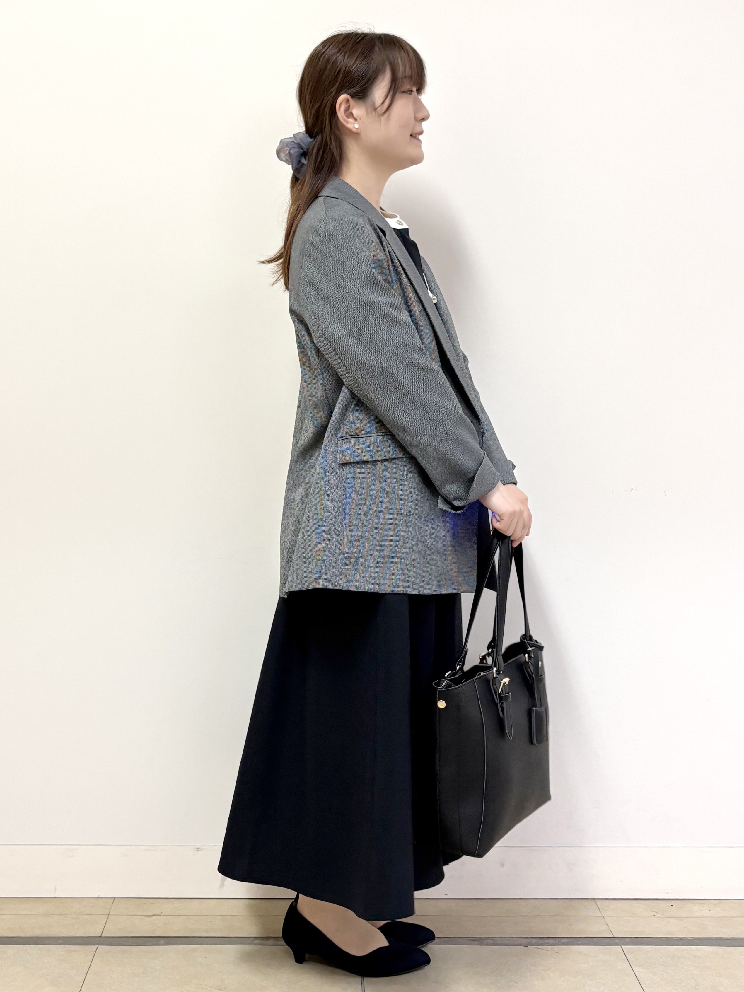 mikiさんの「Reflect｜【通勤◎】ダブルブレストデザインテーラードジャケット」を使ったコーディネート