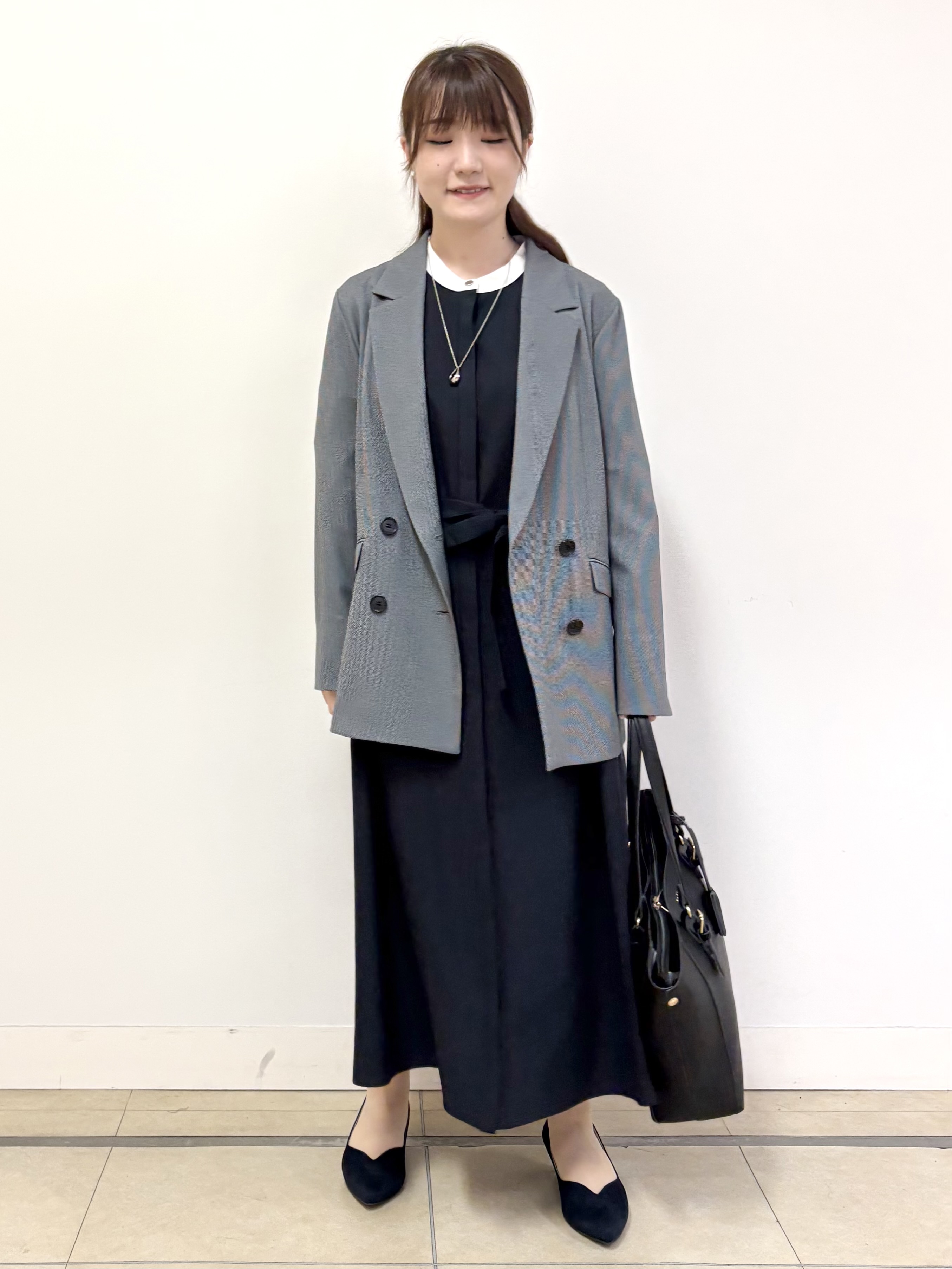 mikiさんの「Reflect｜【通勤◎】ダブルブレストデザインテーラードジャケット」を使ったコーディネート