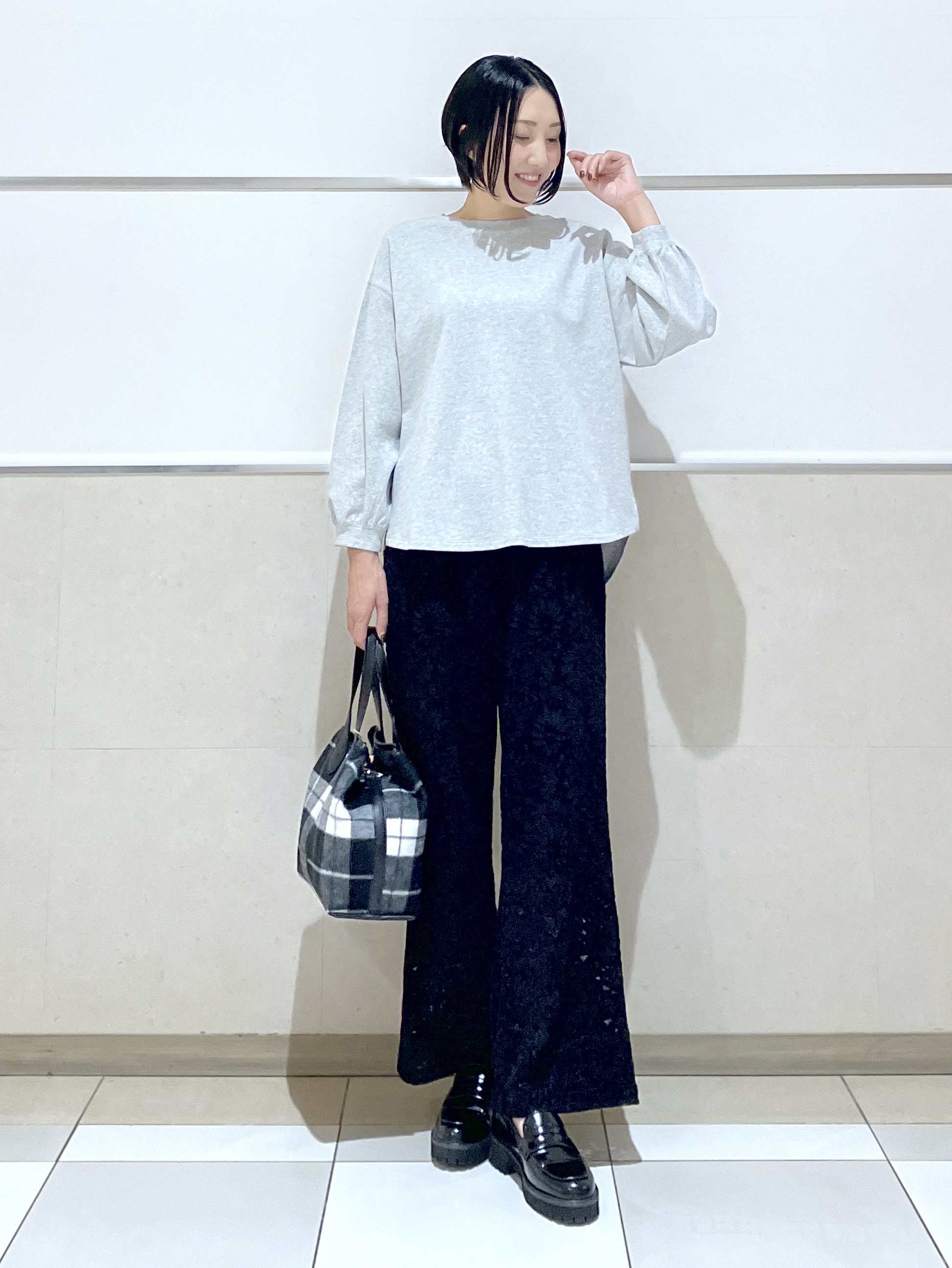 eriko さんの「Dessin｜【洗える/7色展開/XS-L】バックヘンリーミニ裏毛 長袖」を使ったコーディネート