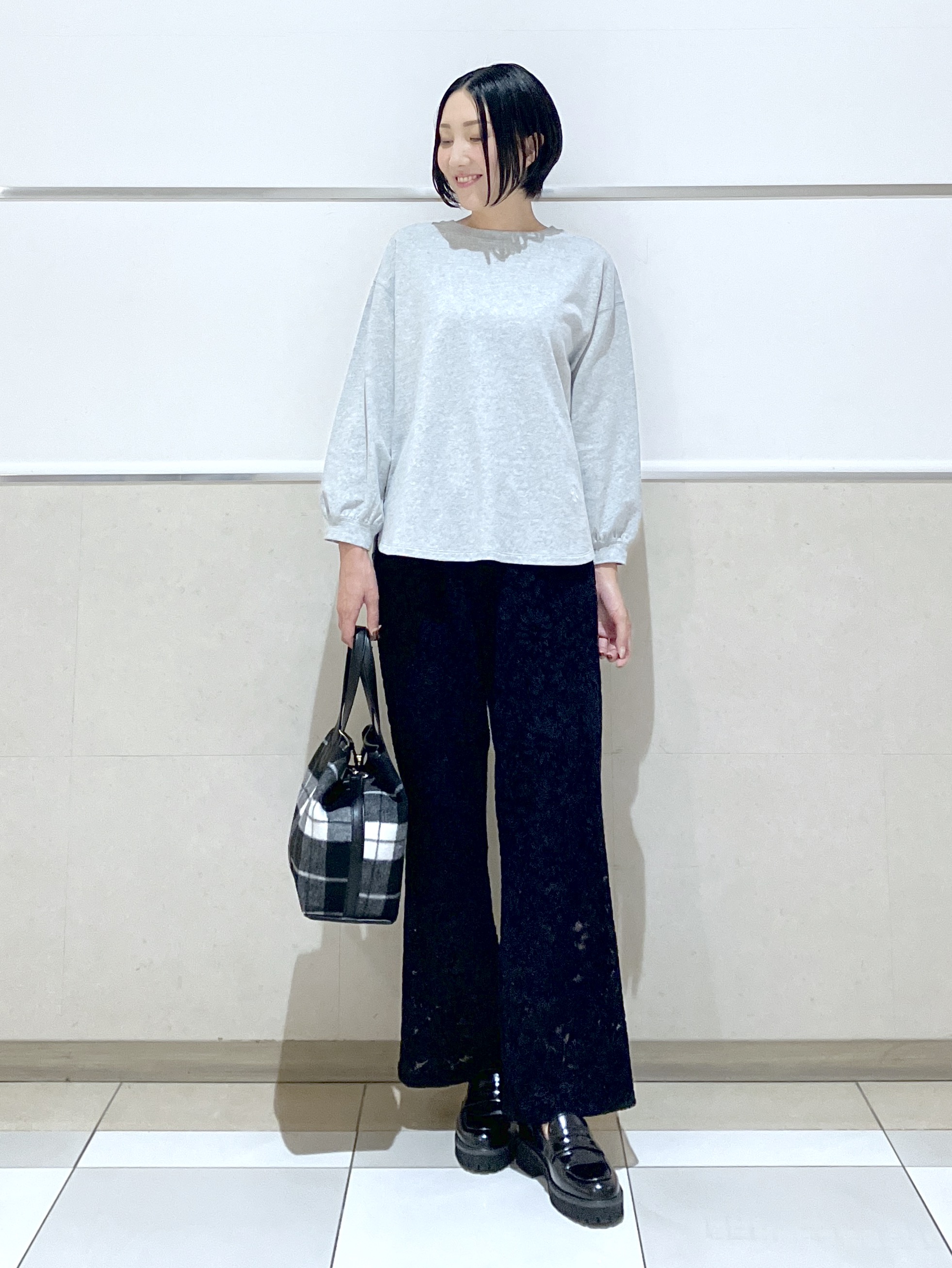 eriko さんの「Dessin｜【洗える/7色展開/XS-L】バックヘンリーミニ裏毛 長袖」を使ったコーディネート